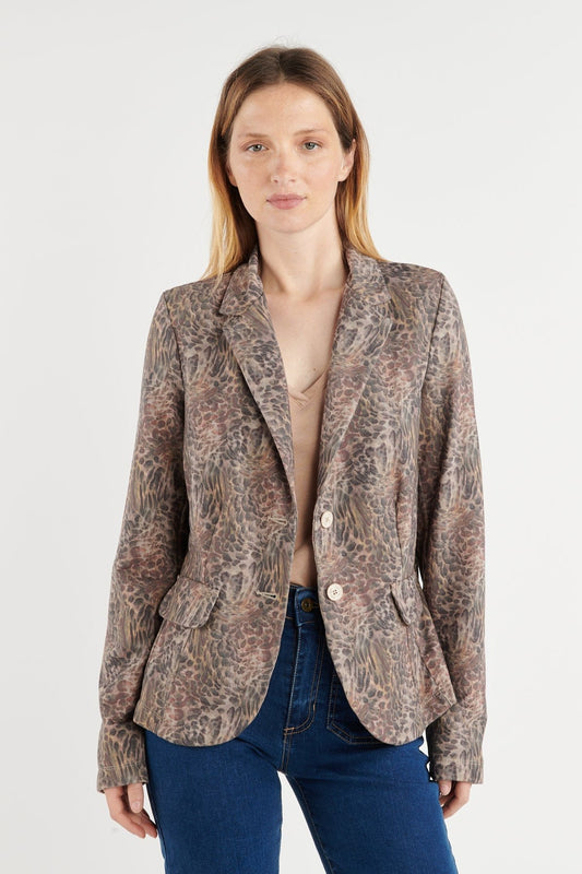 BLAZER IMPRIMÉ SALVADOR LÉOPARD