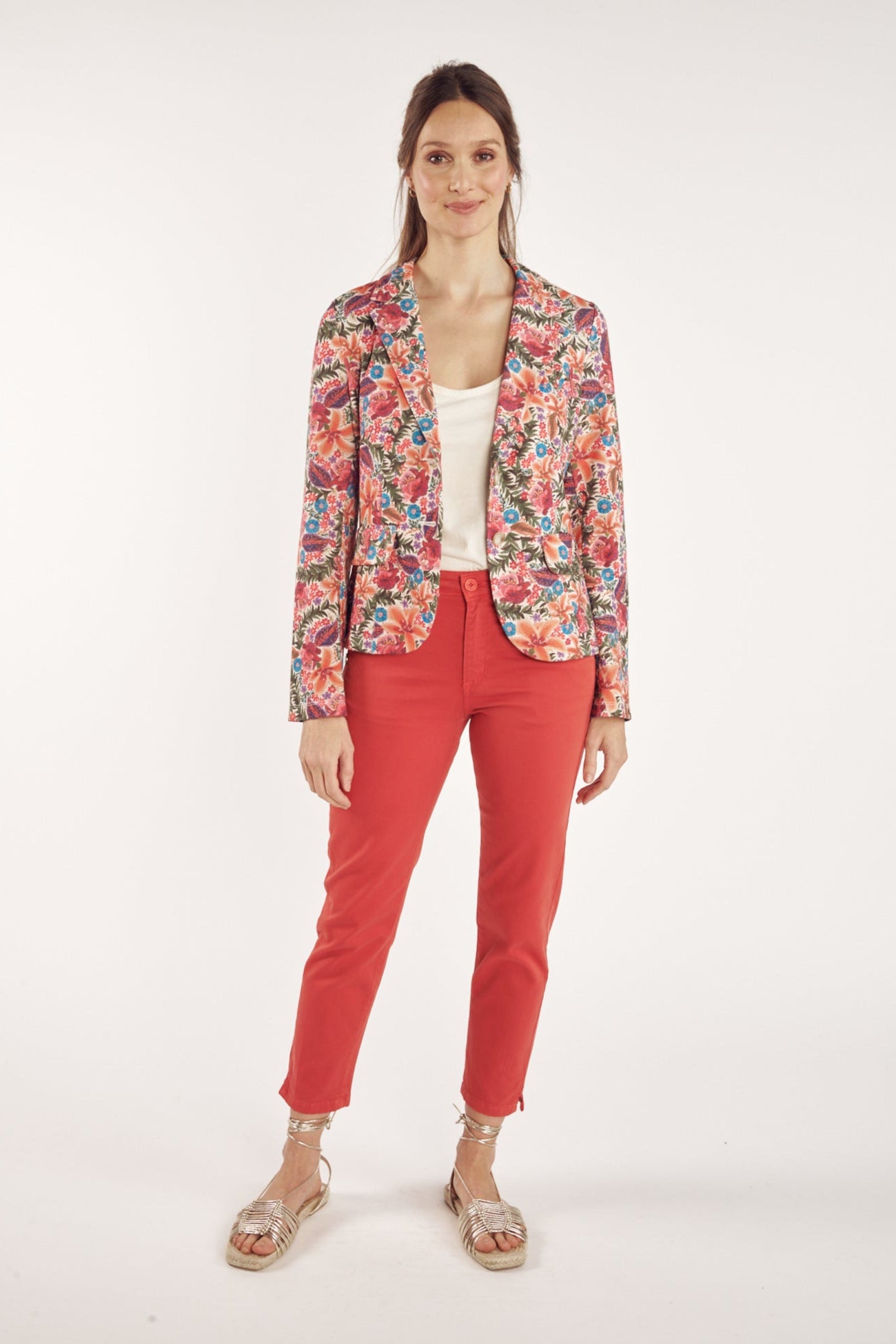SALVADOR TROPICAL PRINT BLAZER