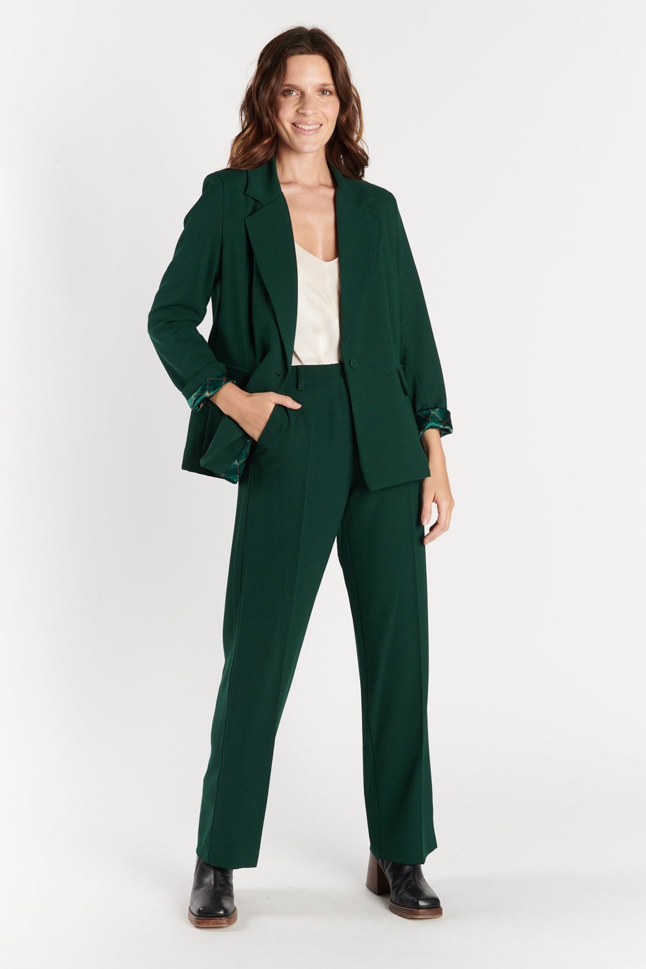 BLAZER AMPLE CÉSAR VERT PIN