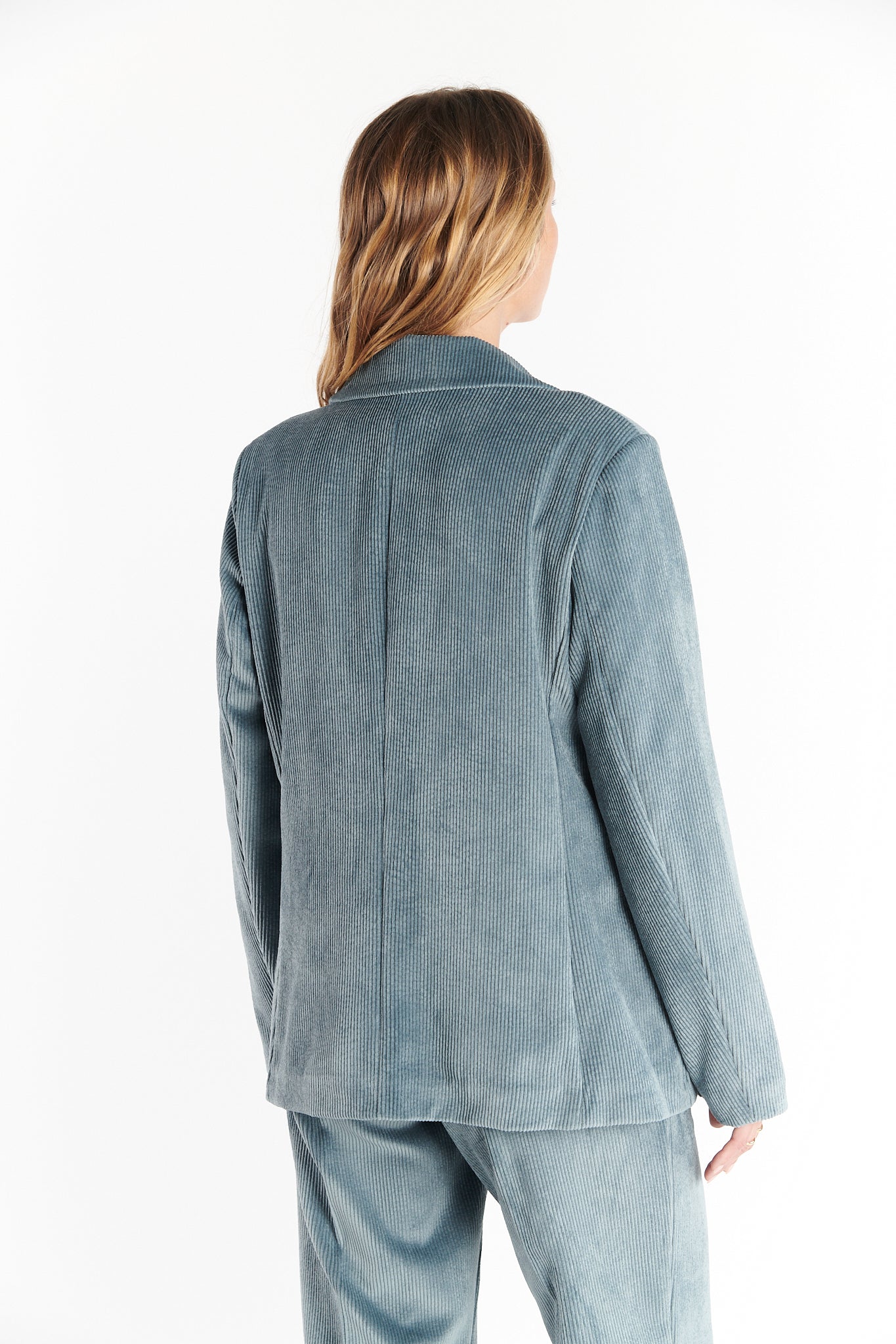 BLAZER VELOURS BETH BLEU CENDRE