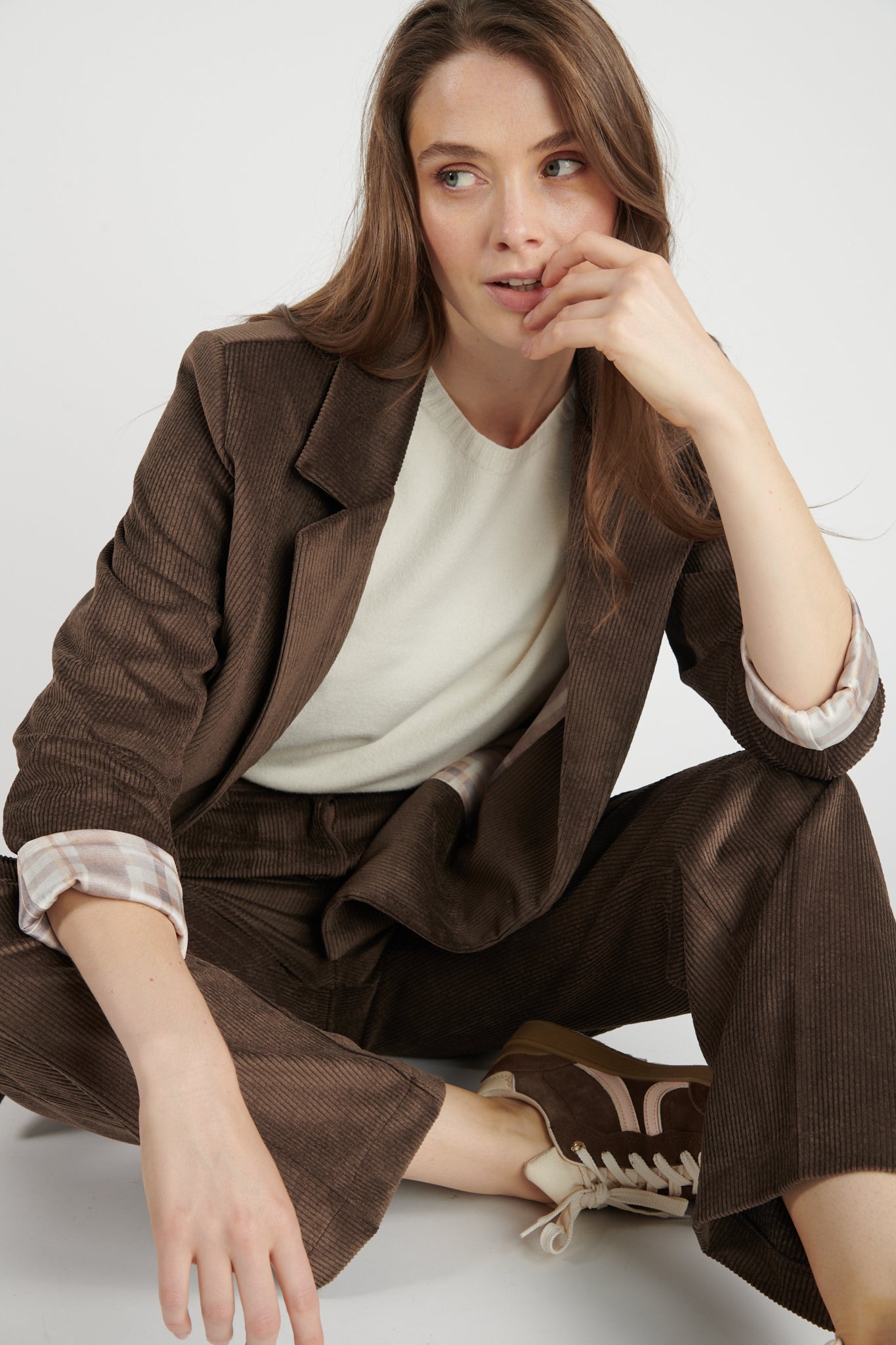 BLAZER VELOURS BETH CHOCO