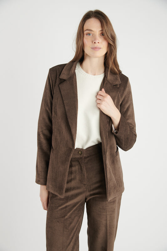 BLAZER VELOURS BETH CHOCO