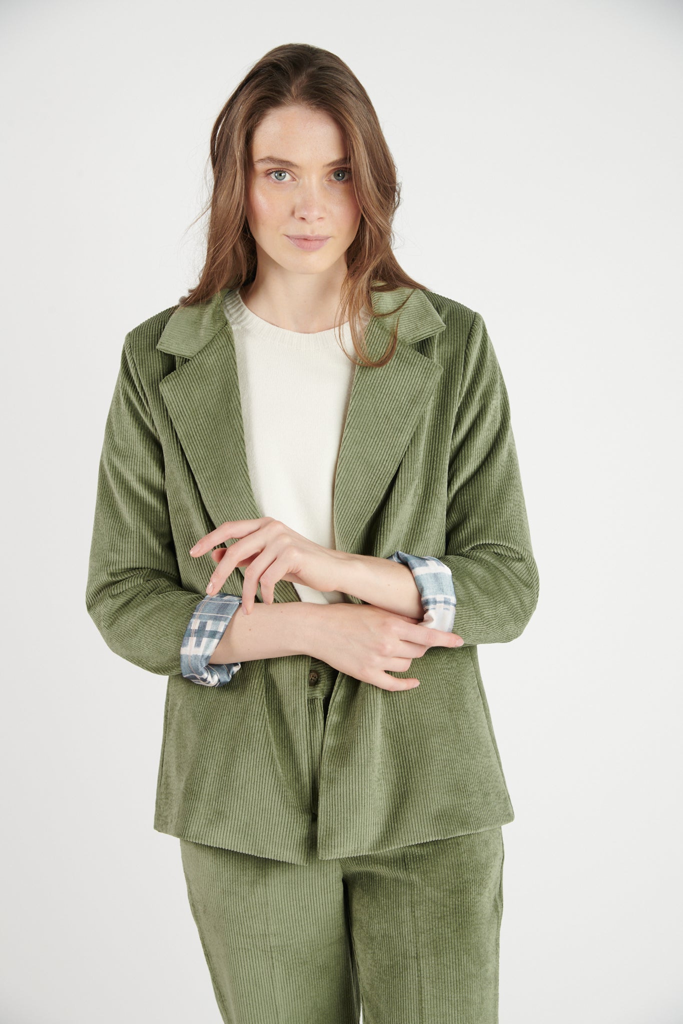 BLAZER VELOURS BETH KAKI