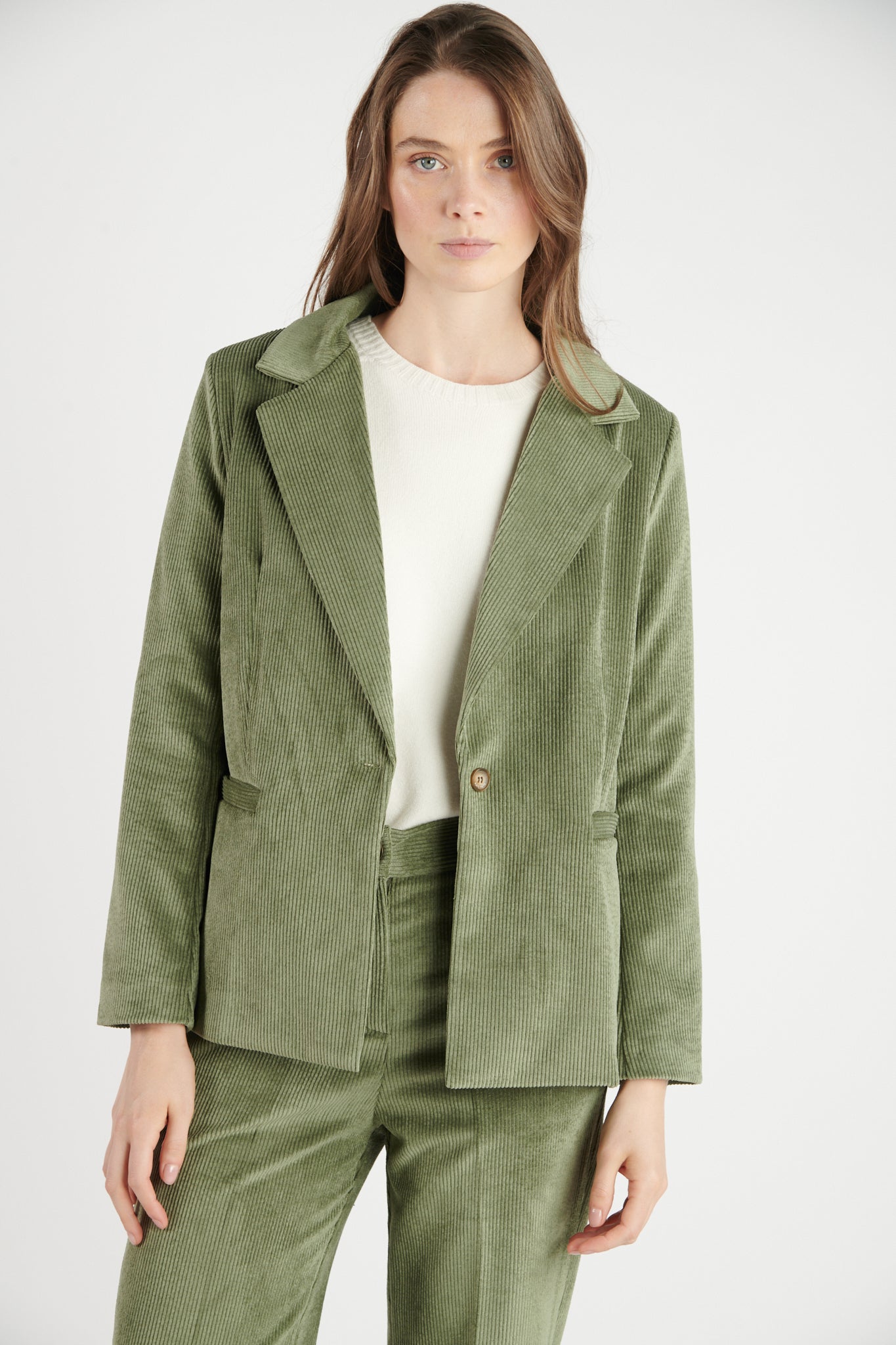 BLAZER VELOURS BETH KAKI
