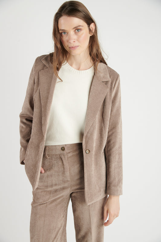 BLAZER VELOURS BETH TAUPE