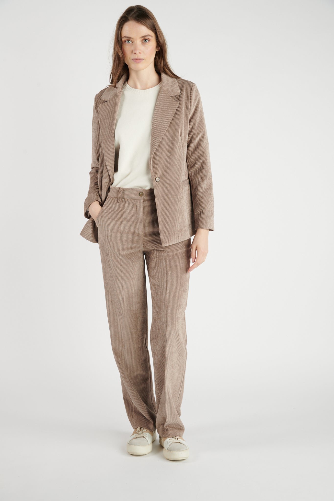 BLAZER VELOURS BETH TAUPE