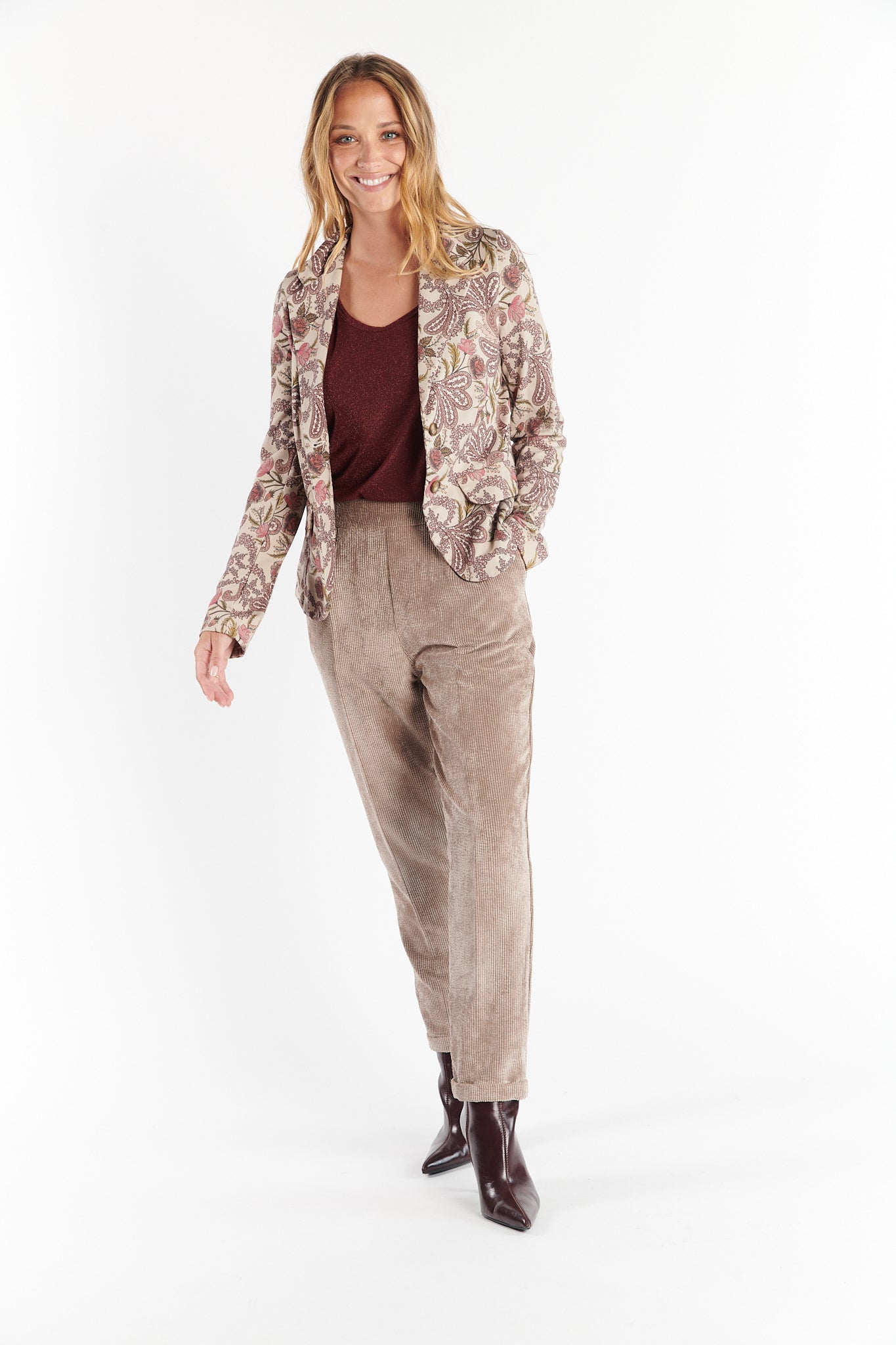 BLAZER IMPRIMÉ SALVADOR BEIGE FLORAL