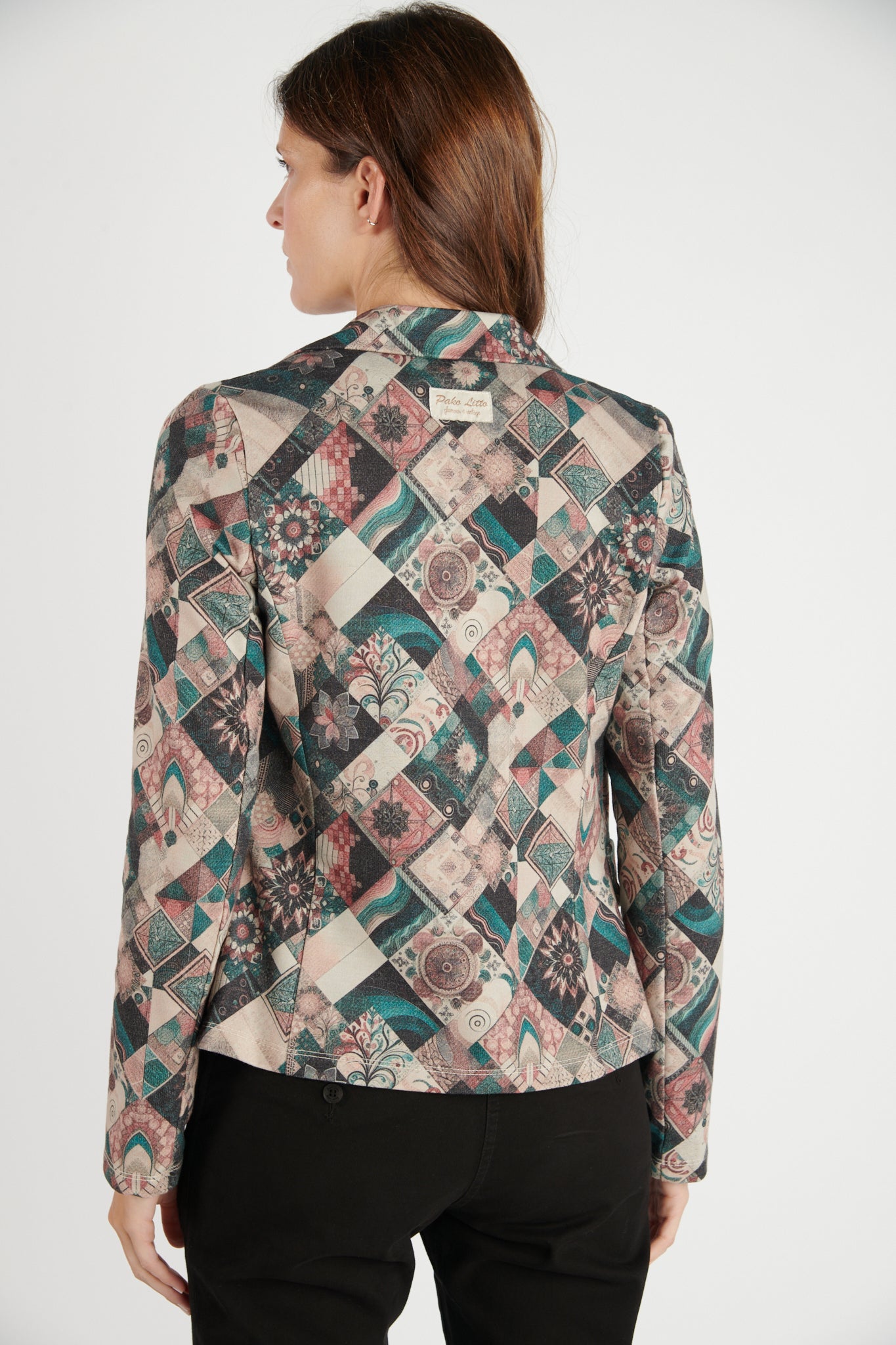 BLAZER IMPRIMÉ SALVADOR VERT MOSAIQUE