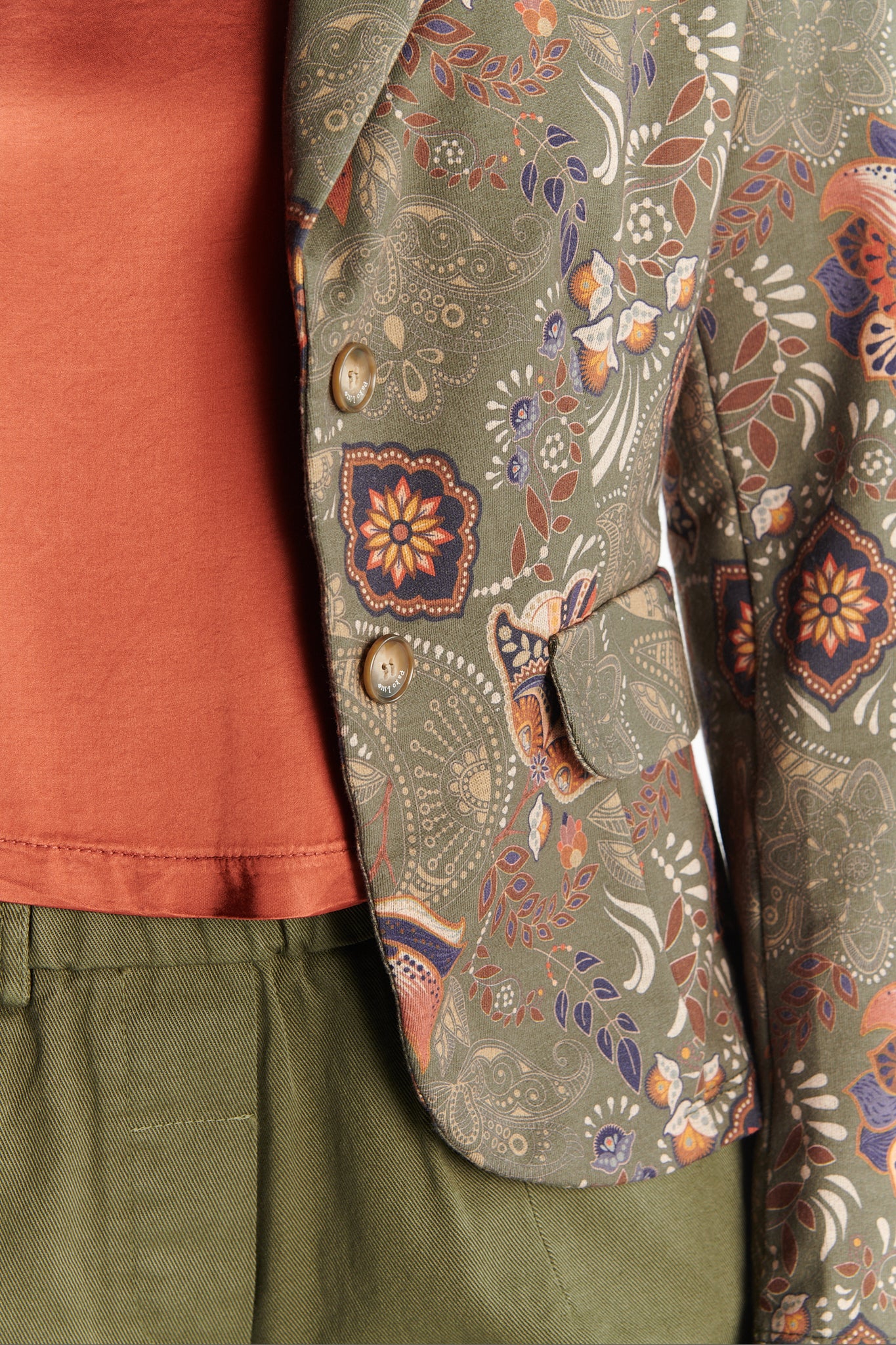 BLAZER IMPRIMÉ SALVADOR KAKI BAROQUE