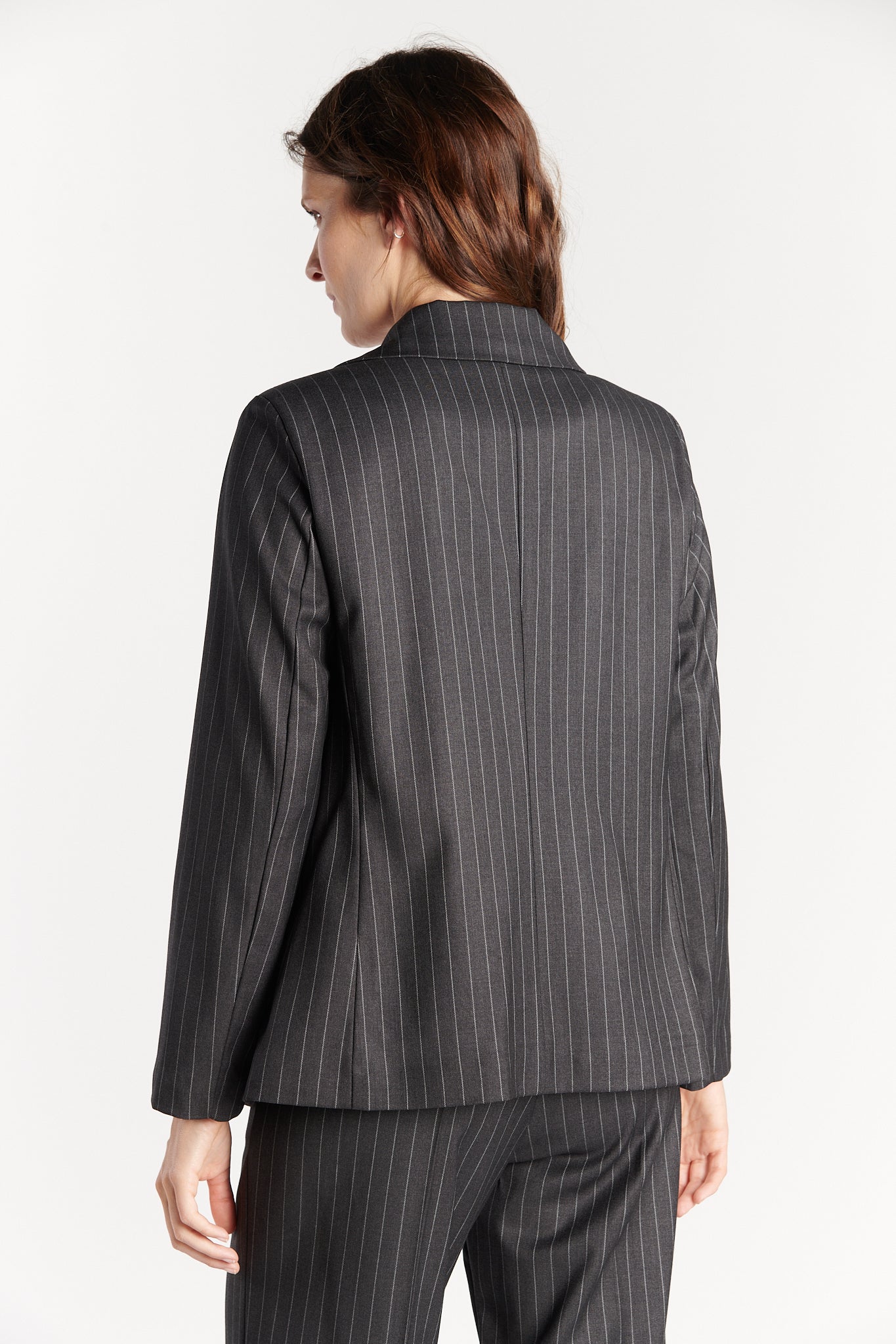 BLAZER OVERSIZE À RAYURES GRIS FONCE DAIMON