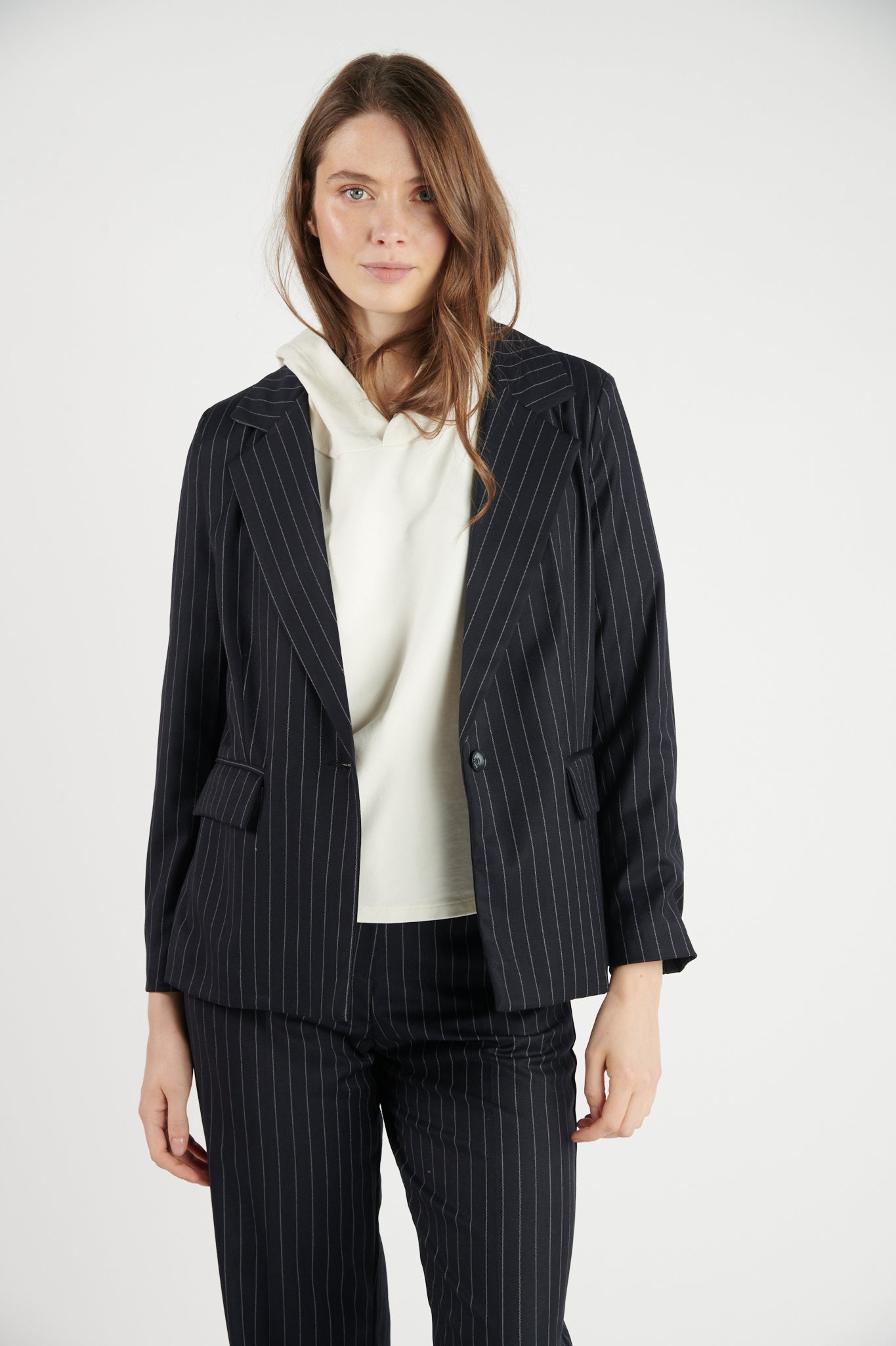 BLAZER OVERSIZE À RAYURES MARINE DAIMON