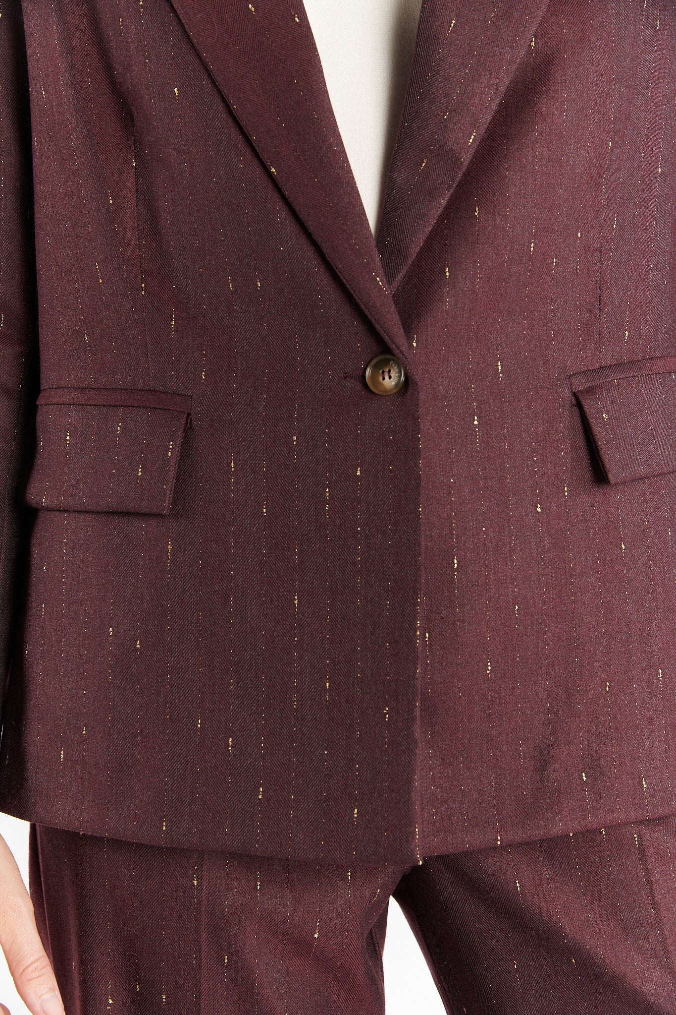 BLAZER OVERSIZE DAWAN BORDEAUX LUREX