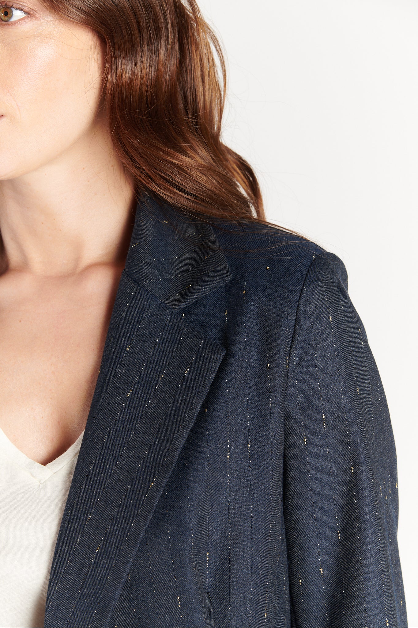 BLAZER OVERSIZE DAWAN DENIM LUREX