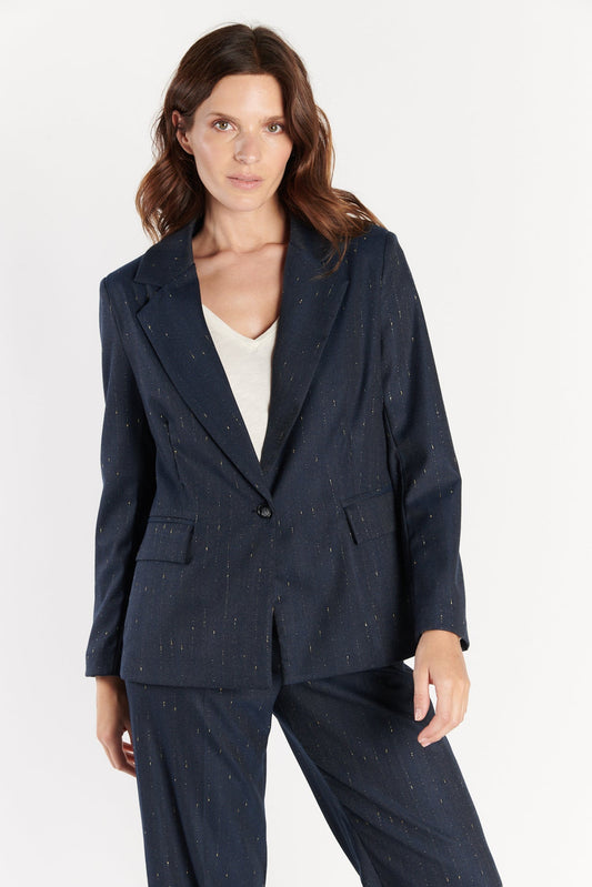 BLAZER OVERSIZE DAWAN DENIM LUREX