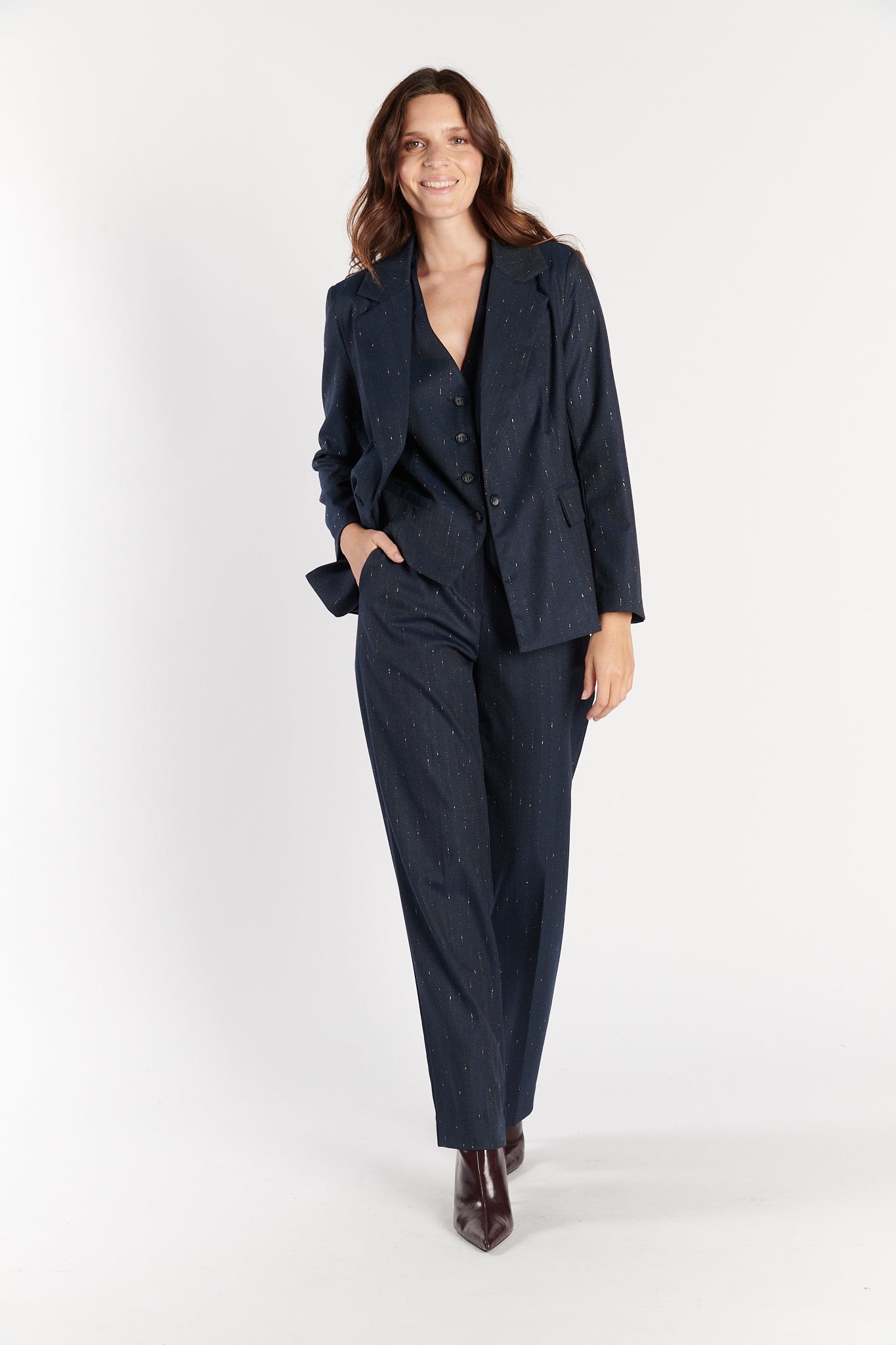BLAZER OVERSIZE DAWAN DENIM LUREX