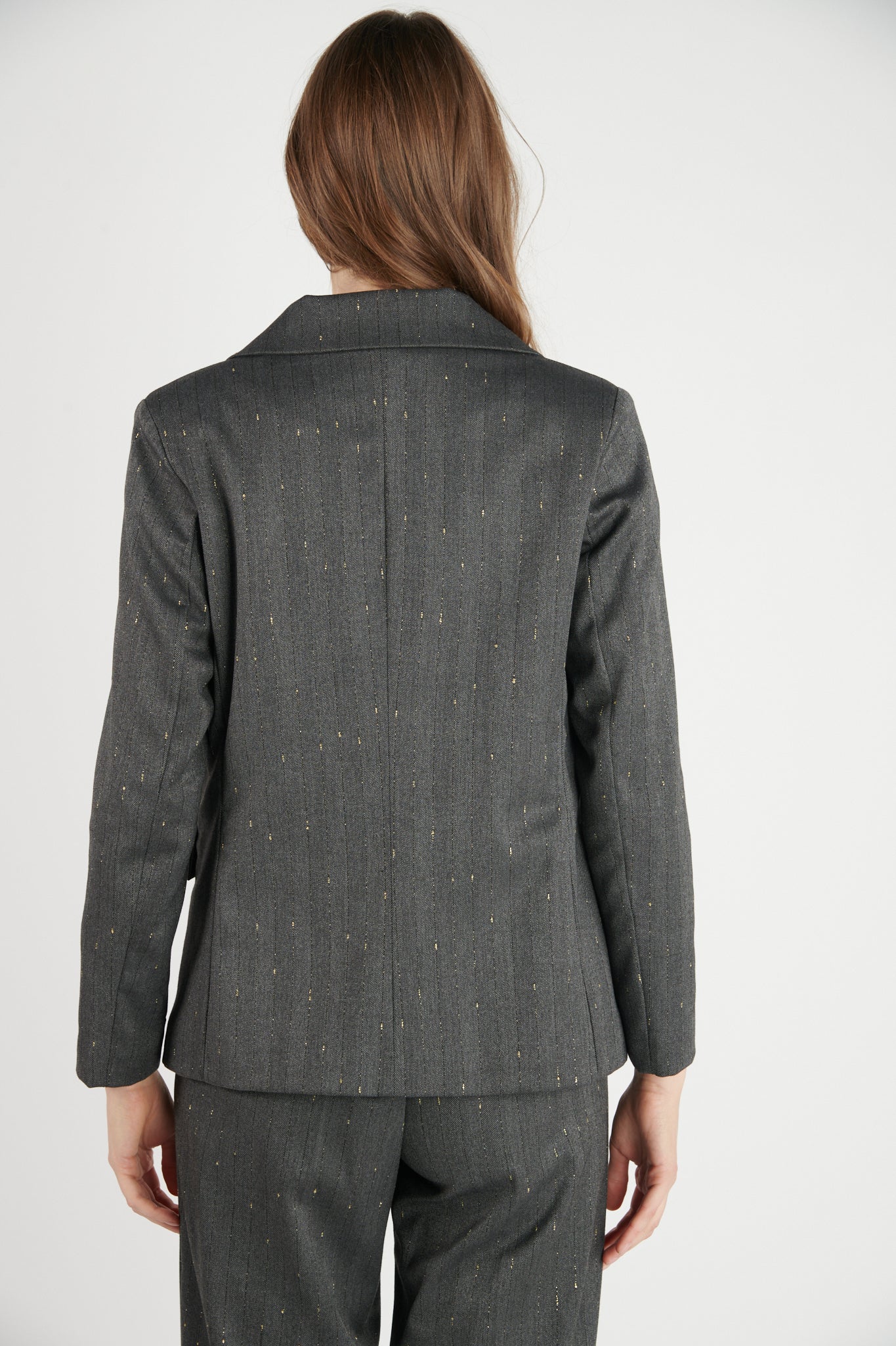 BLAZER OVERSIZE DAWAN GRIS FONCE LUREX