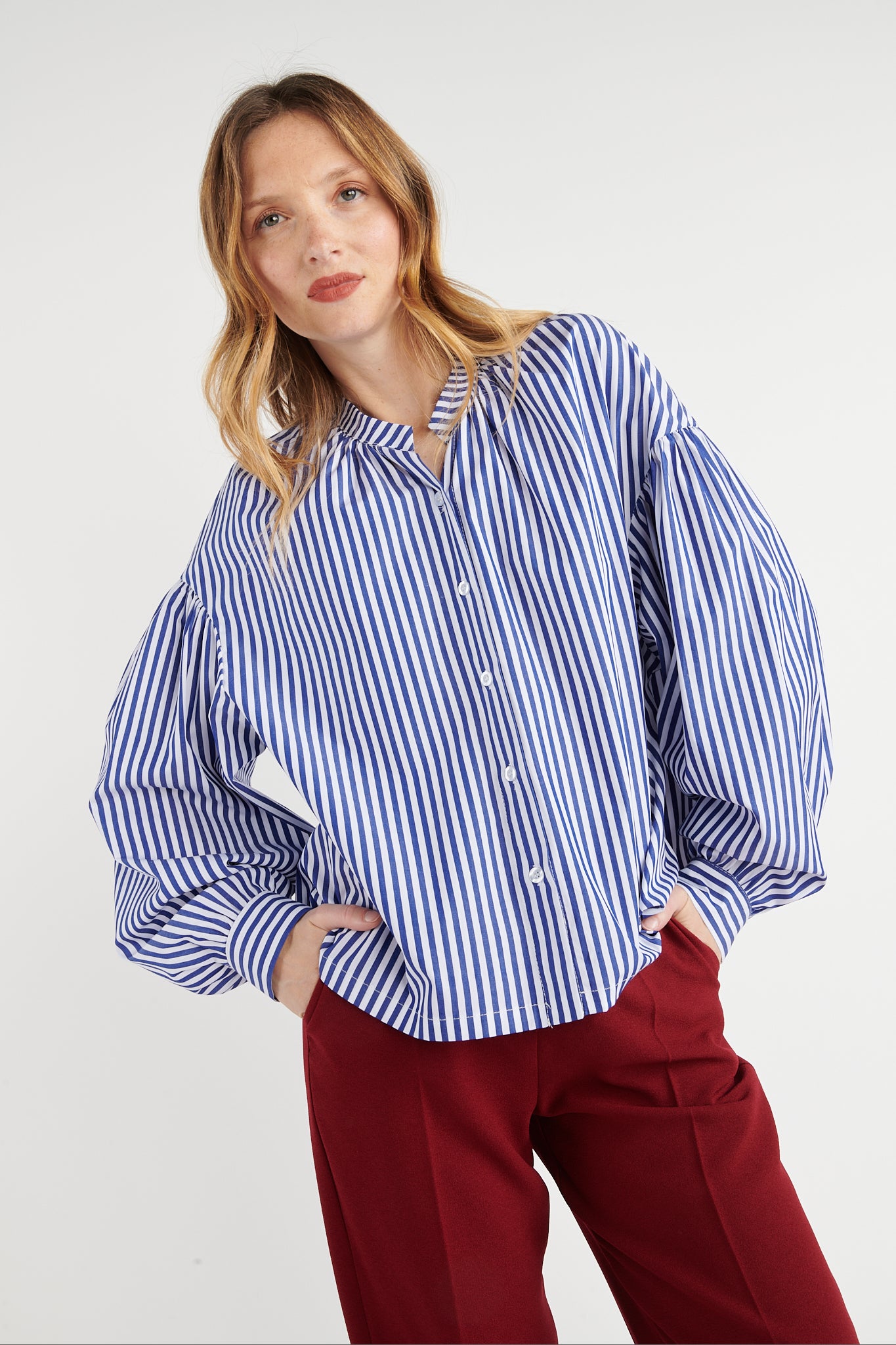 BLOUSE RAYURES MARINE BADYSS