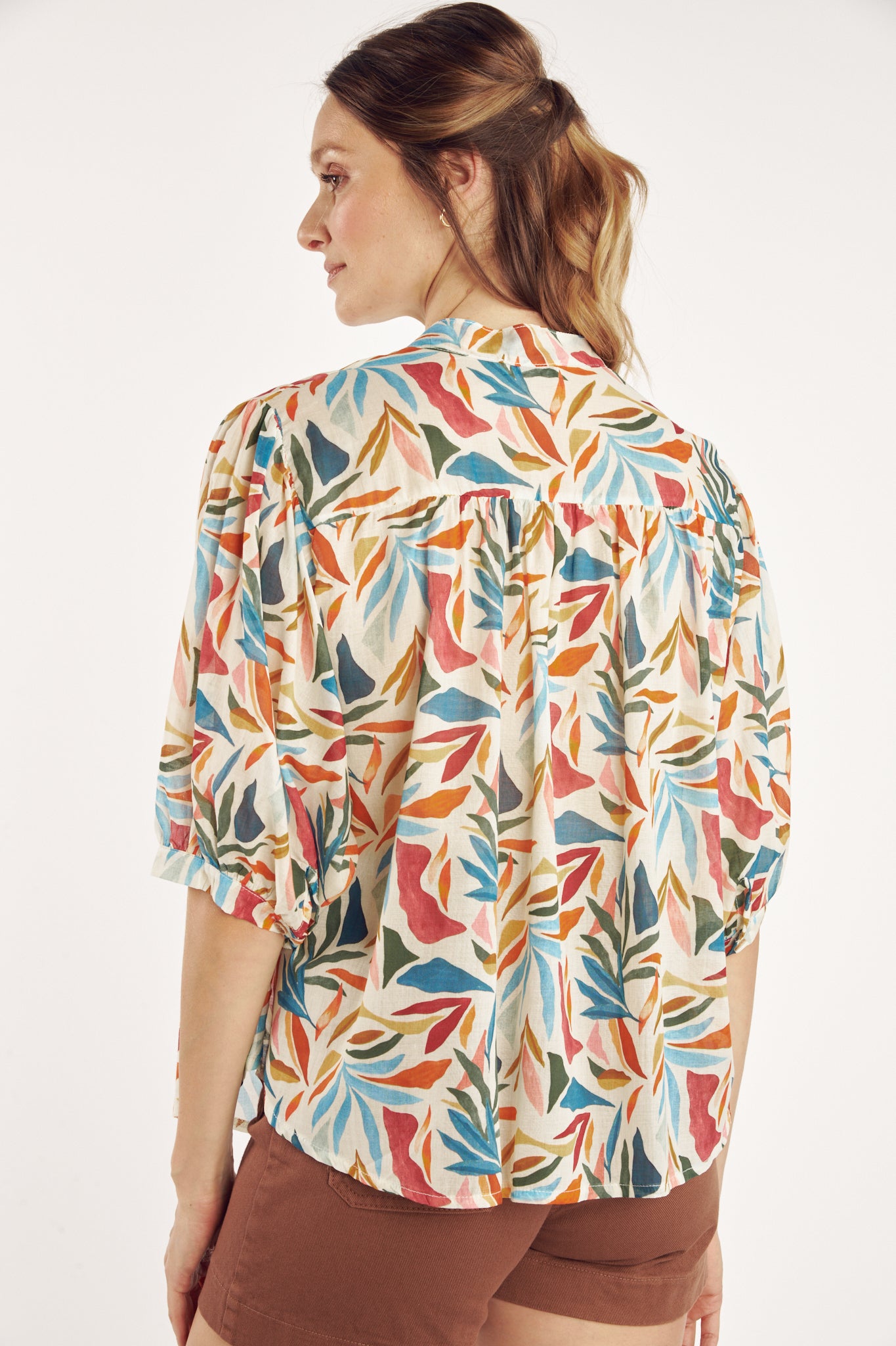 BLOUSE PEINTRE CYNTHIA FEUILLES