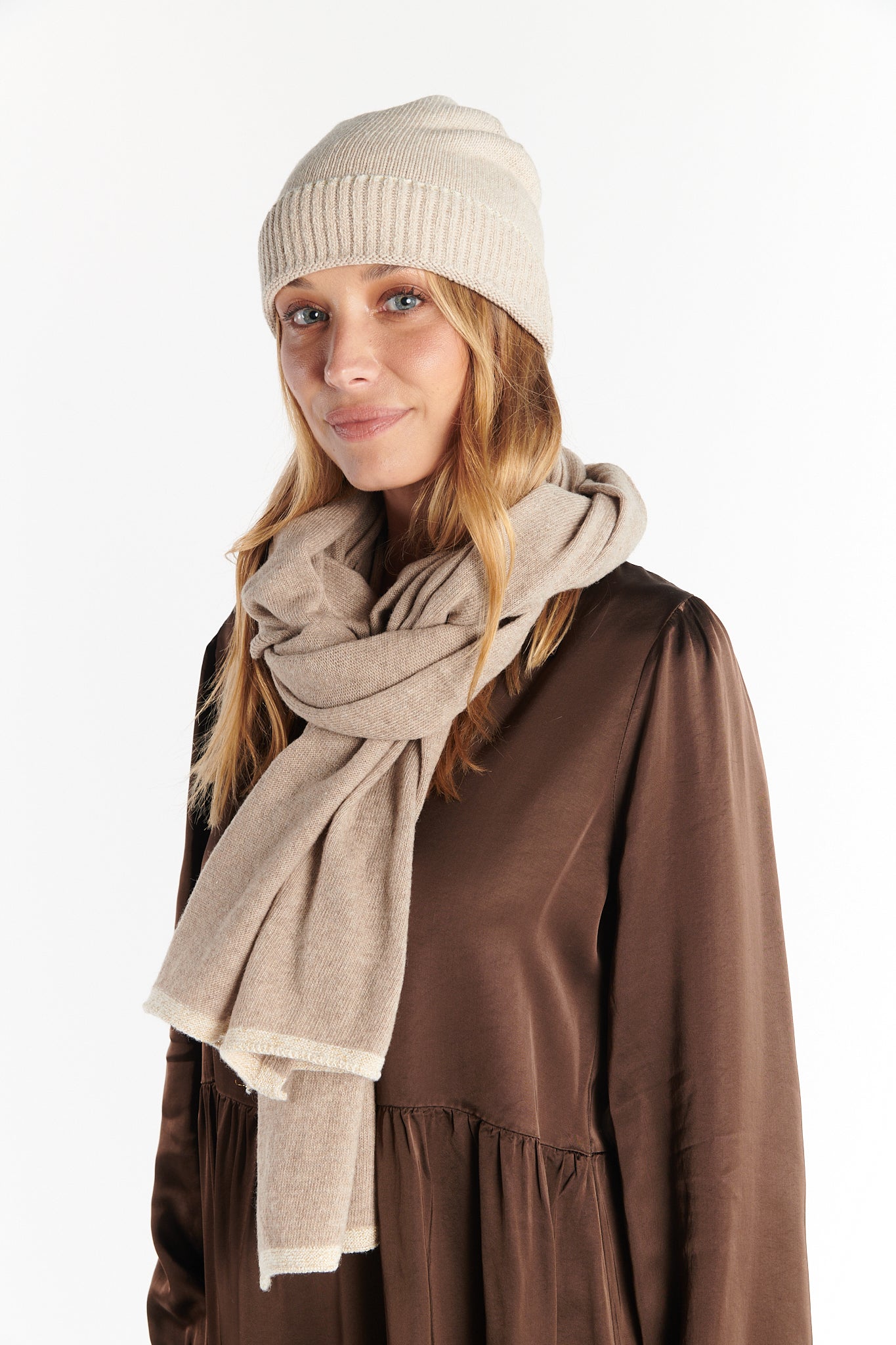ECHARPE CACHEMIRE DELA TAUPE