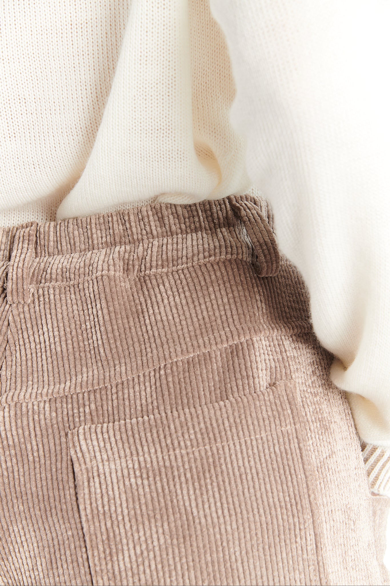 BERMUDA LONG VELOURS DAMON TAUPE