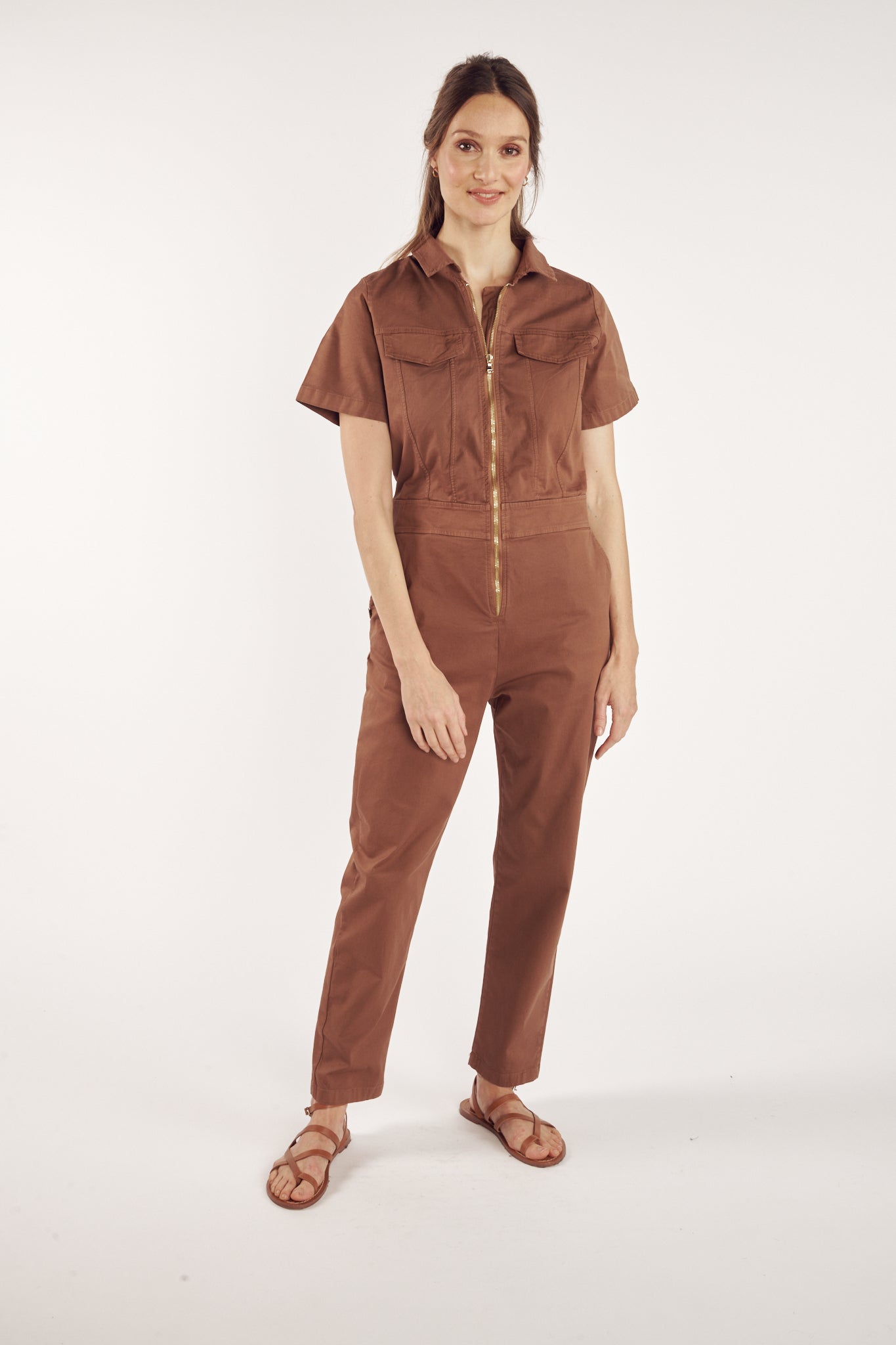 CONSTANCE COCOA JUMPSUIT