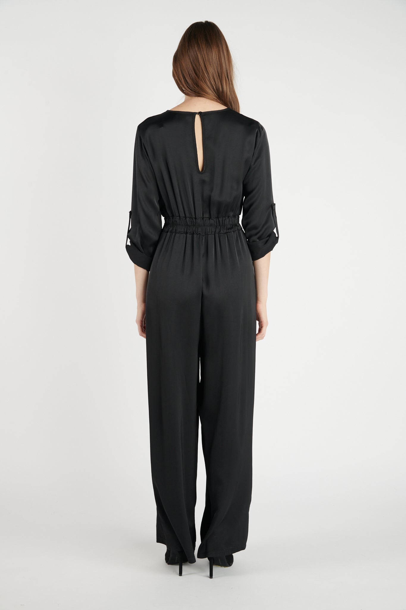 COMBINAISON SATINÉE DORIANE NOIR