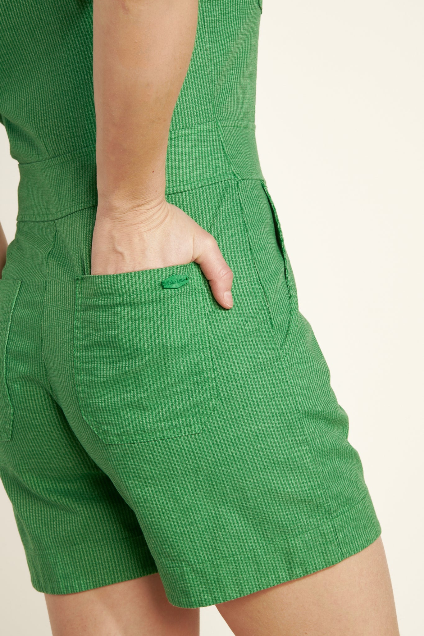 COMBISHORT RAYURES AURÉLIE VERTE