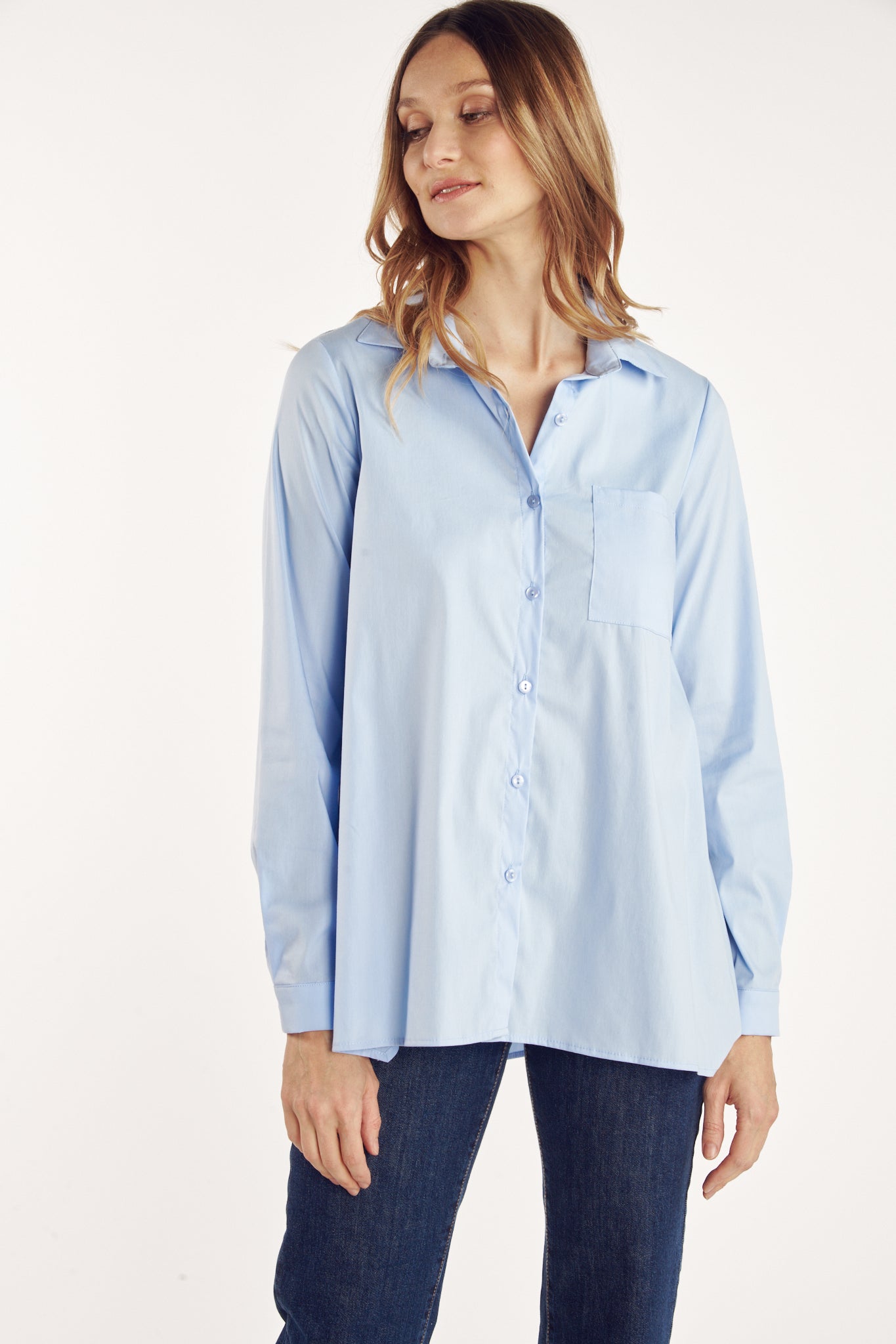 CHEMISE AMPLE BARTHOLD BLEU CIEL