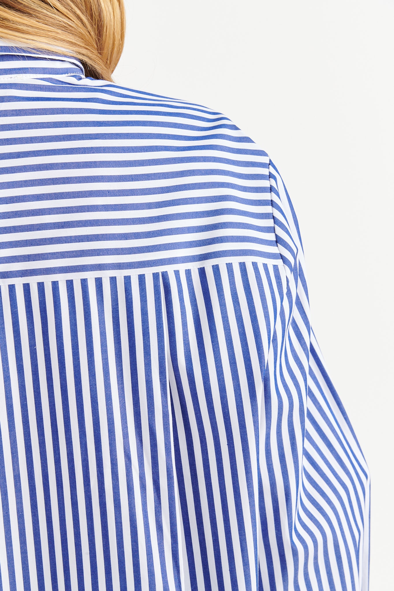 CHEMISE COURTE RAYURES LARGES MARINE CASSIE