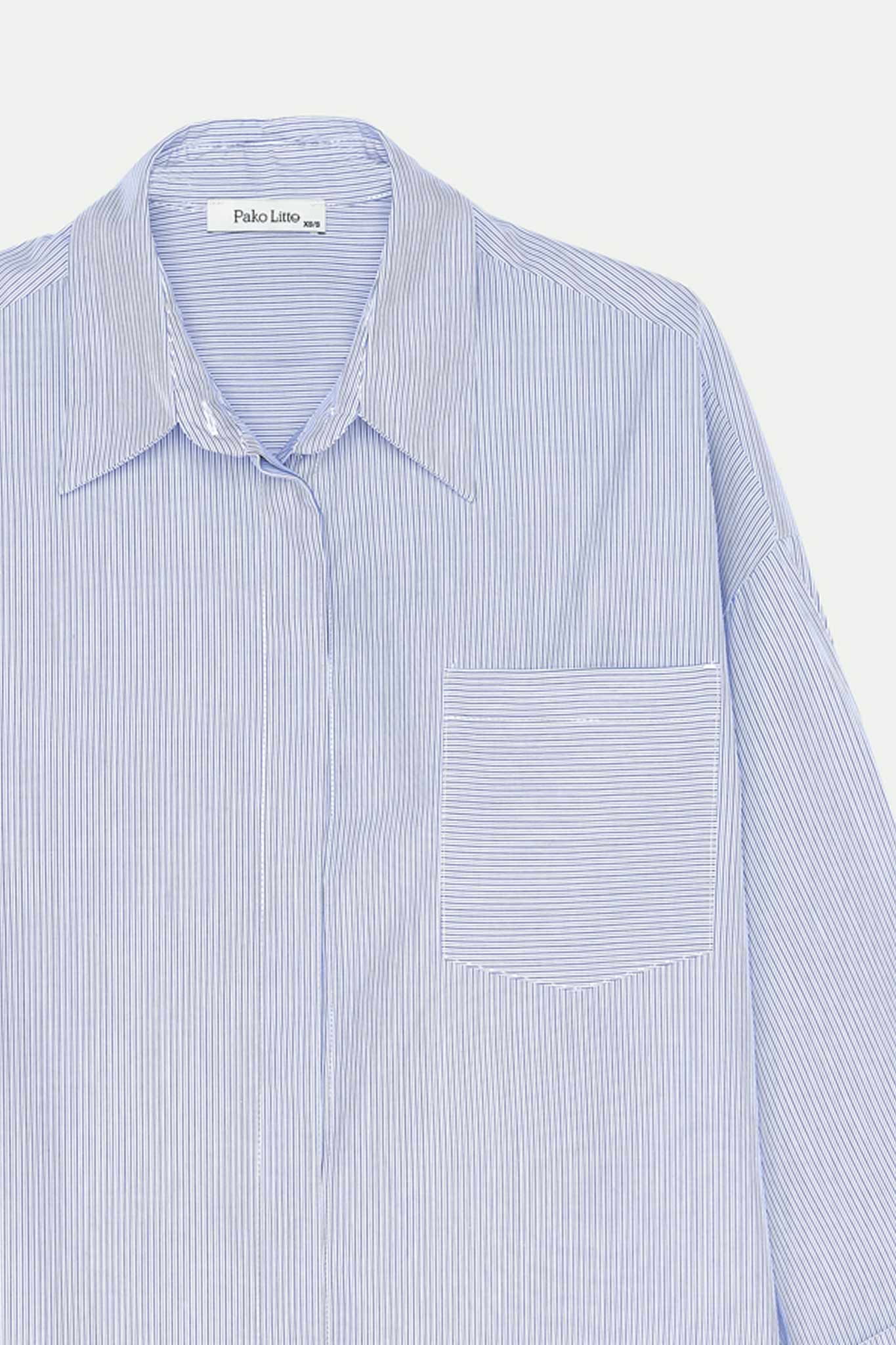 MAXI CHEMISE PHILIPPE RAYÉE MARINE