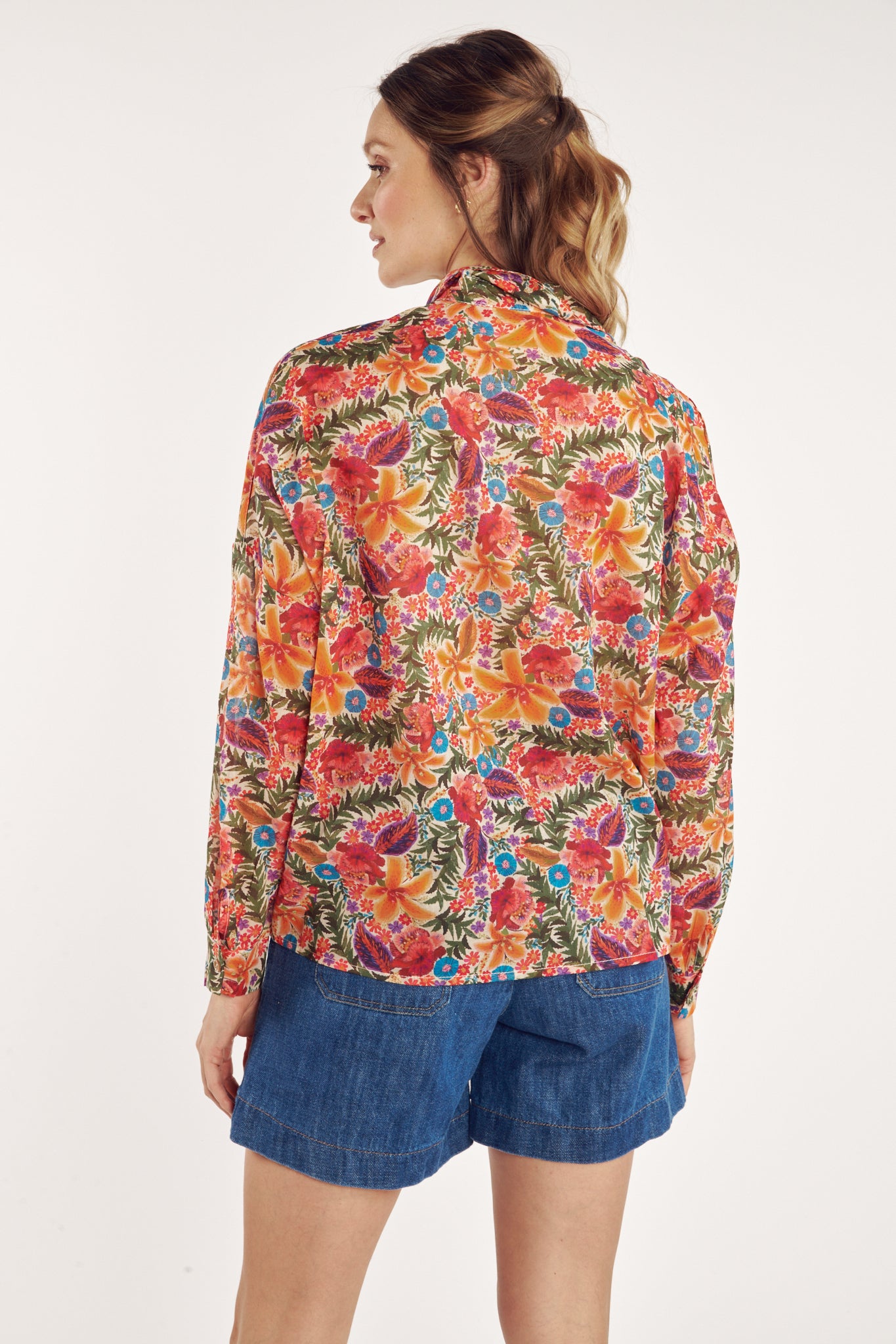 CHEMISE VOILE DE COTON IMPRIMÉ TROPICAL CALIXTE