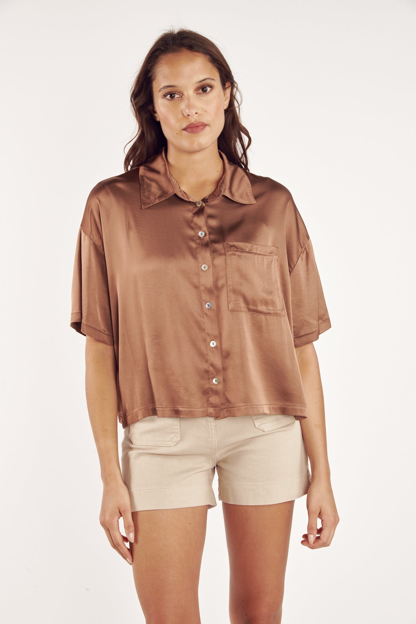 CALLIOPE CAPPUCCINO SHORT SHIRT