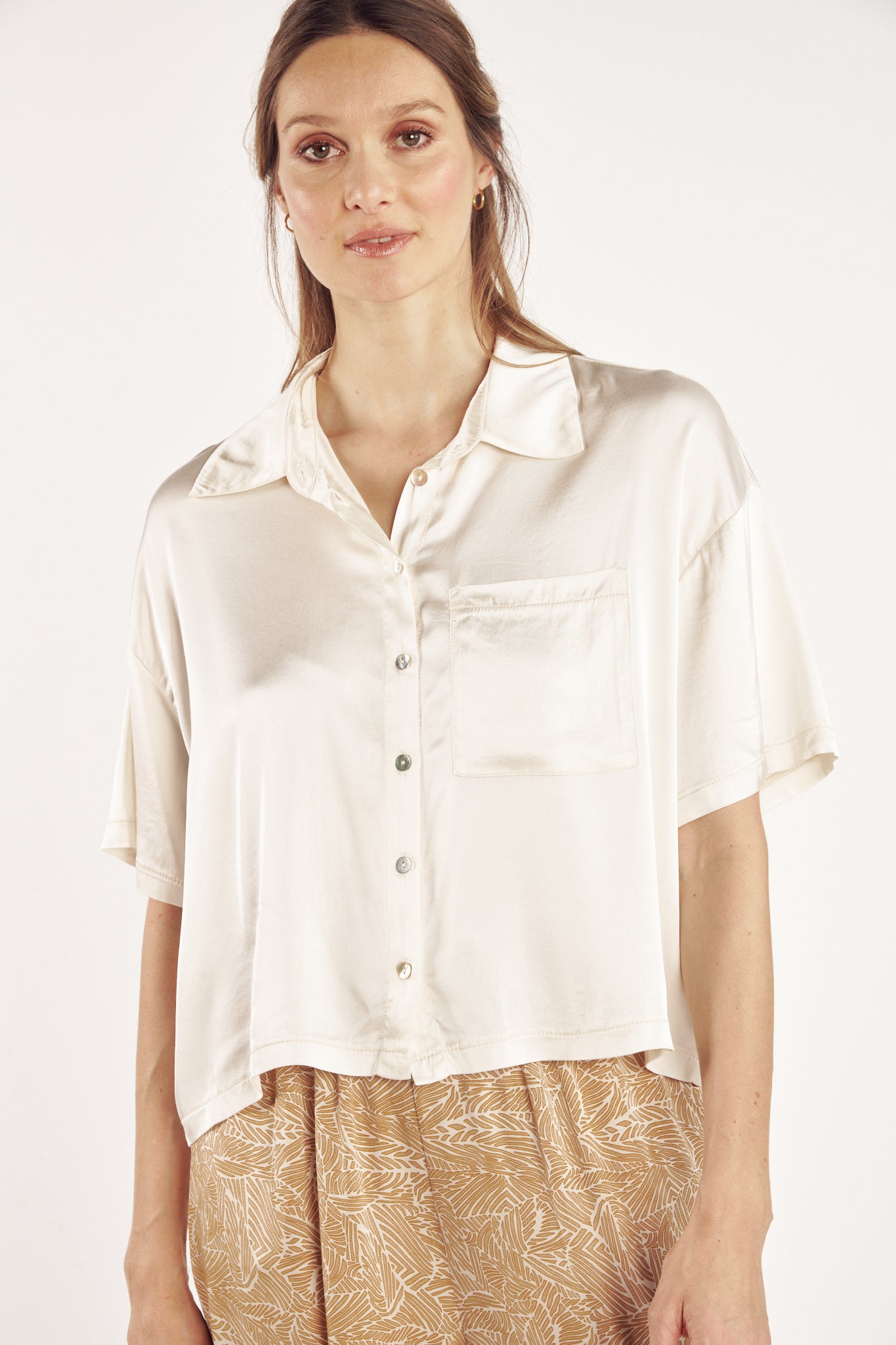 CHEMISE COURTE CALLIOPE NATUREL