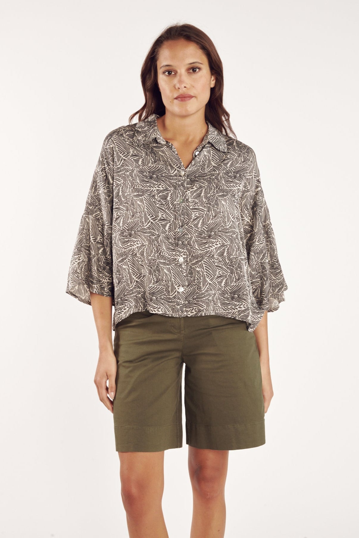 CHEMISE AMPLE CATELINE IMPRIMÉ ATENA NOIR
