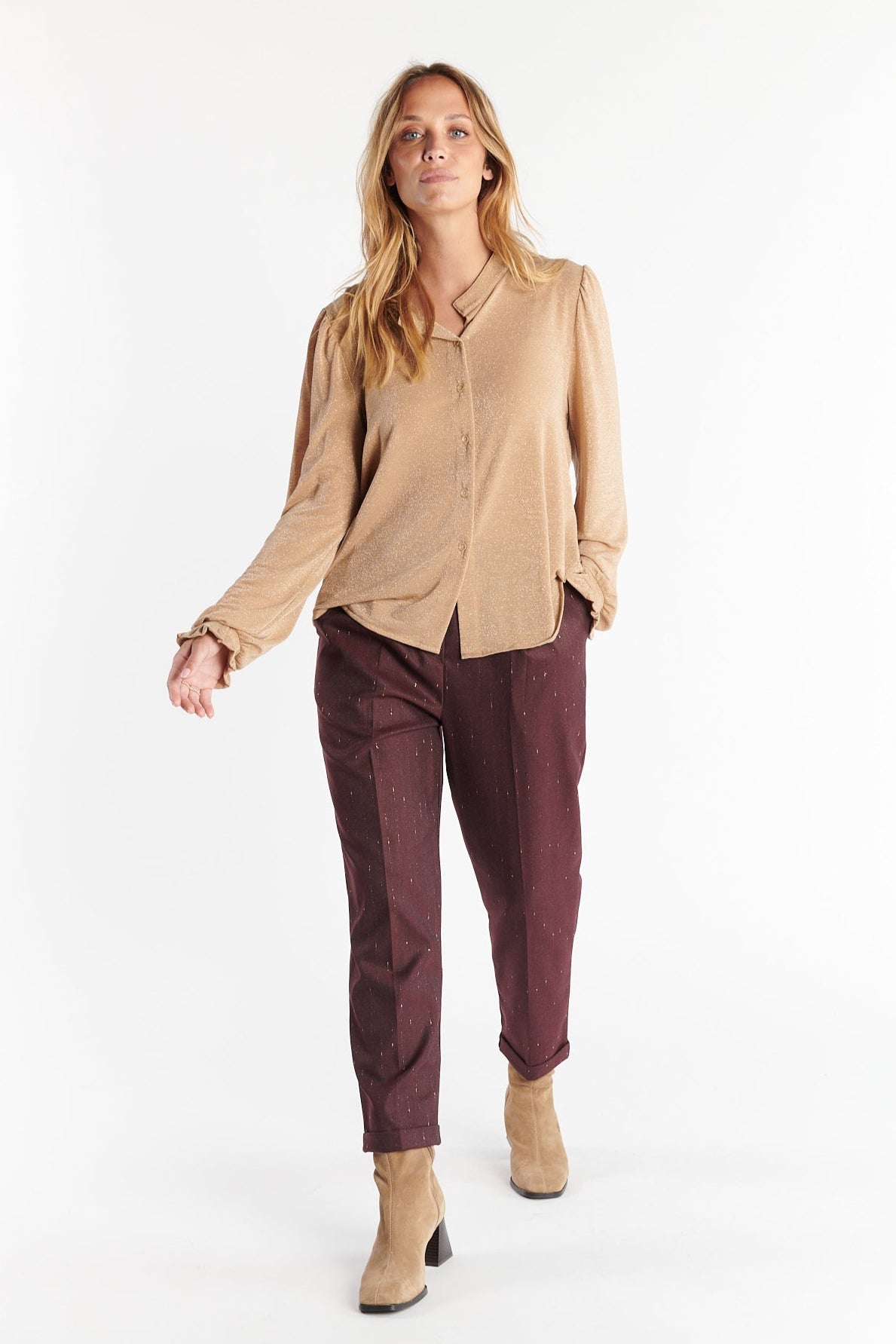 CHEMISE PAILLETTE DALILA DORÉ