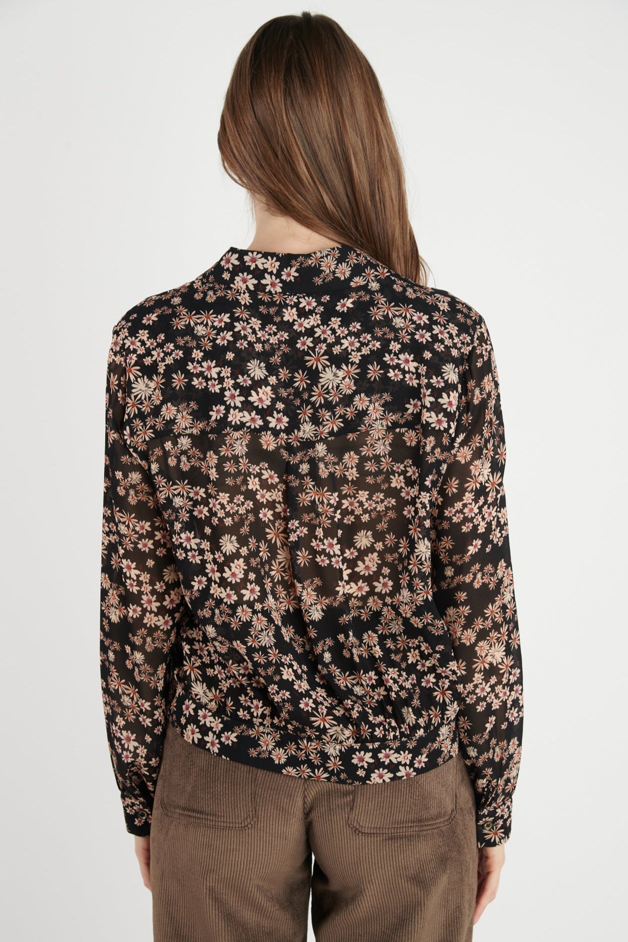 CHEMISE DANIELA IMPRIMÉ NOIR FLEUR