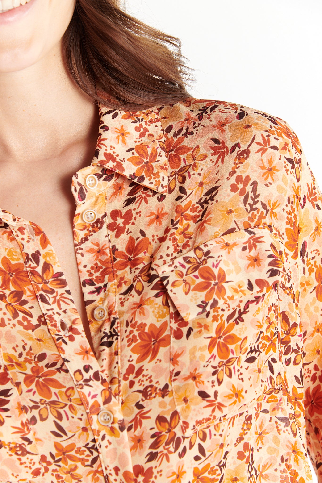 CHEMISE DANIELA IMPRIMÉ SAFRAN FLEUR