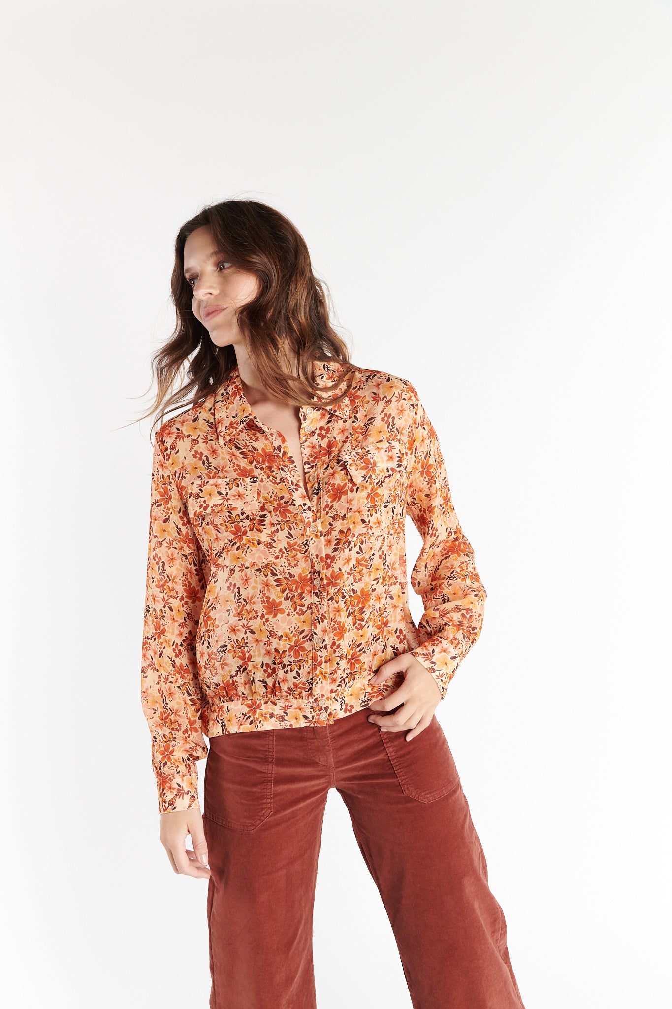 CHEMISE DANIELA IMPRIMÉ SAFRAN FLEUR