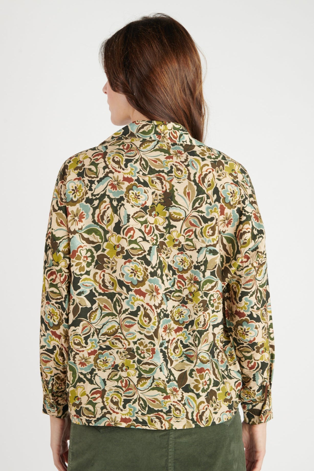 CHEMISE DAKOTA IMPRIMÉ KAKI FLOWER