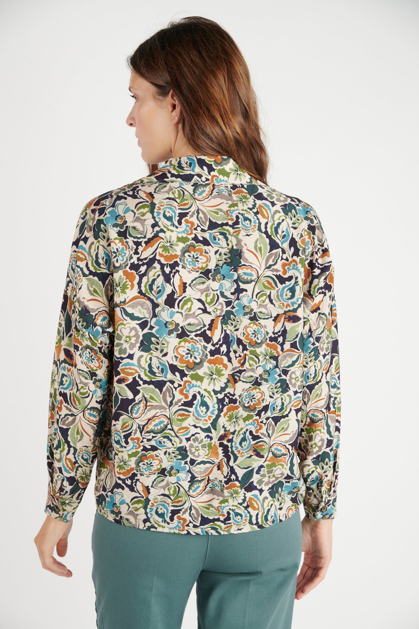 CHEMISE DAKOTA IMPRIMÉE MARINE FLOWER