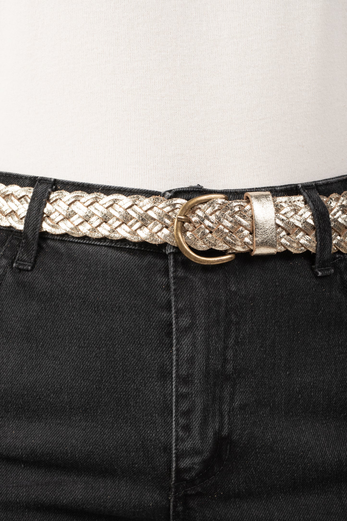 CEINTURE TRESSÉE LARGE MANON DORÉ