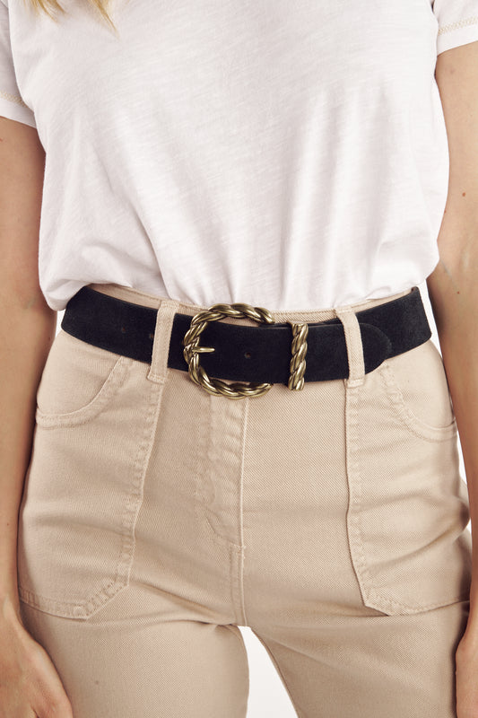 CEINTURE DAIM BAYARD NOIRE
