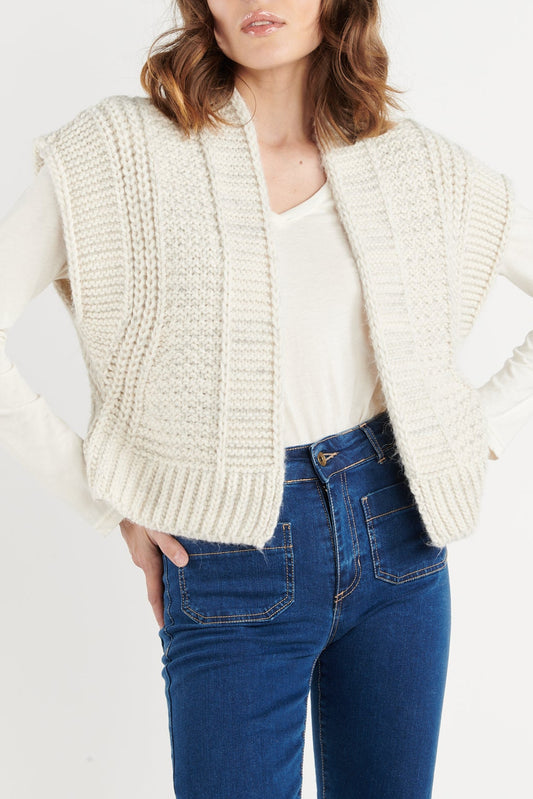 GILET BERNADETTE NATUREL