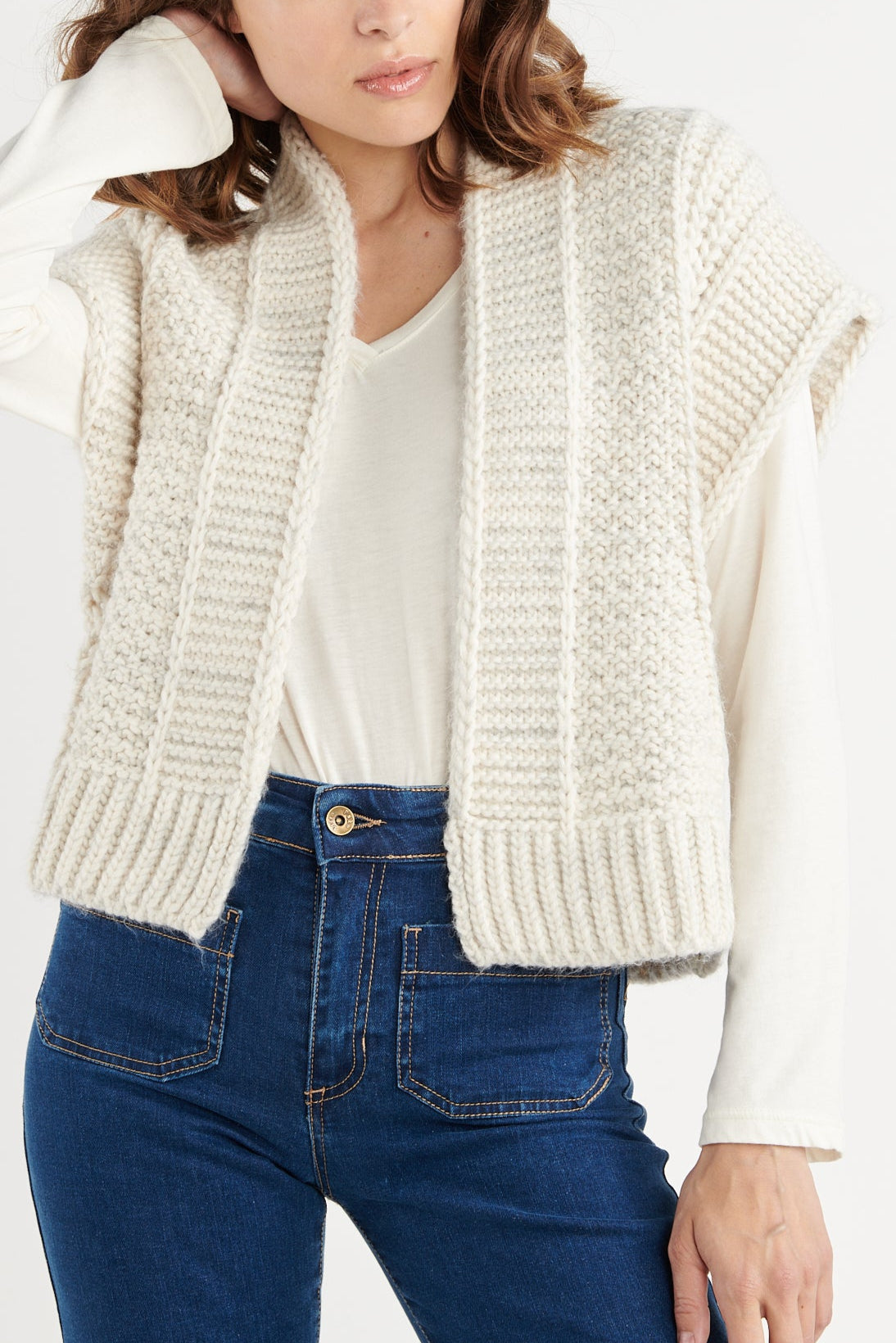 GILET BERNADETTE NATUREL