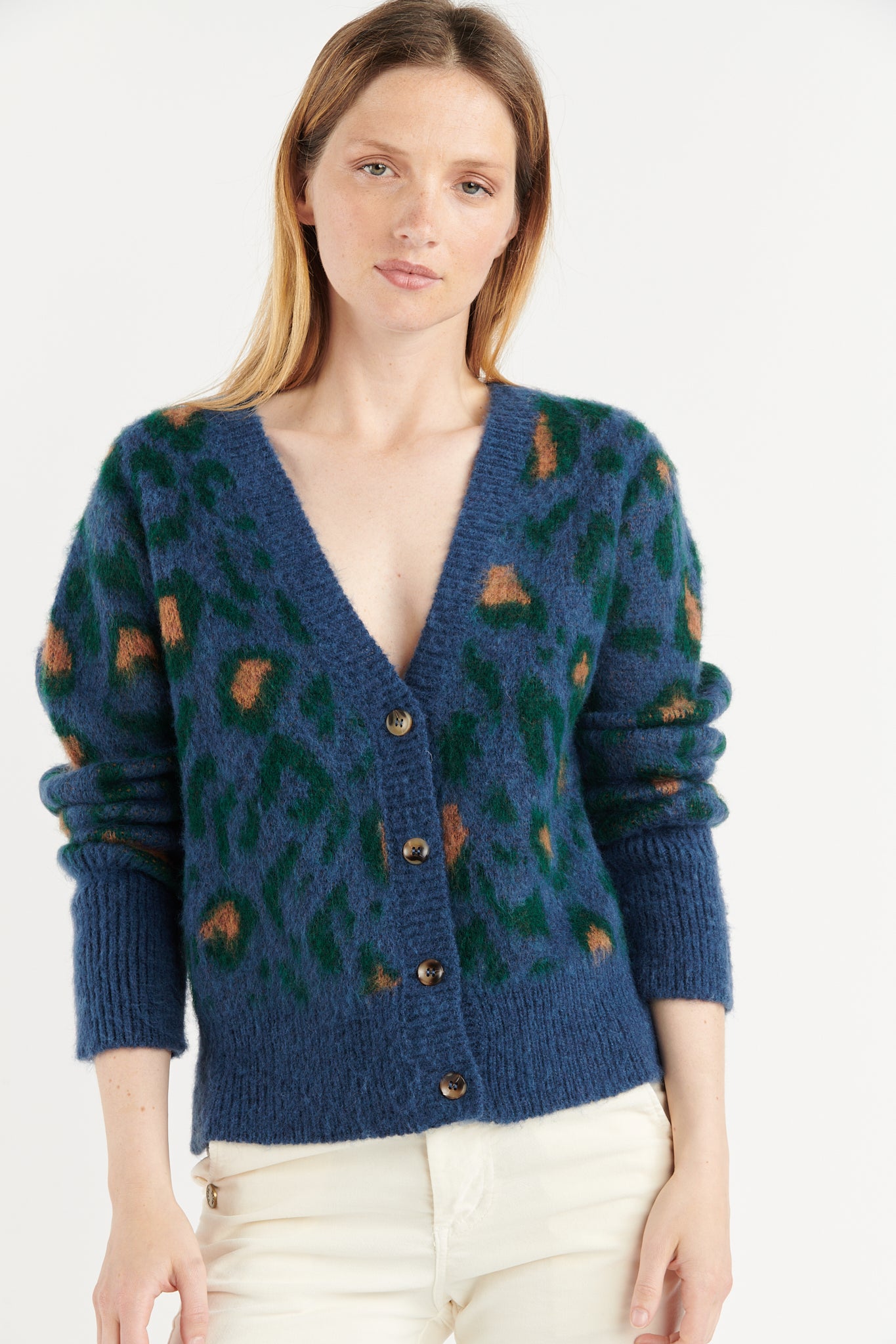 GILET LÉOPARD DENIM BERTRAND