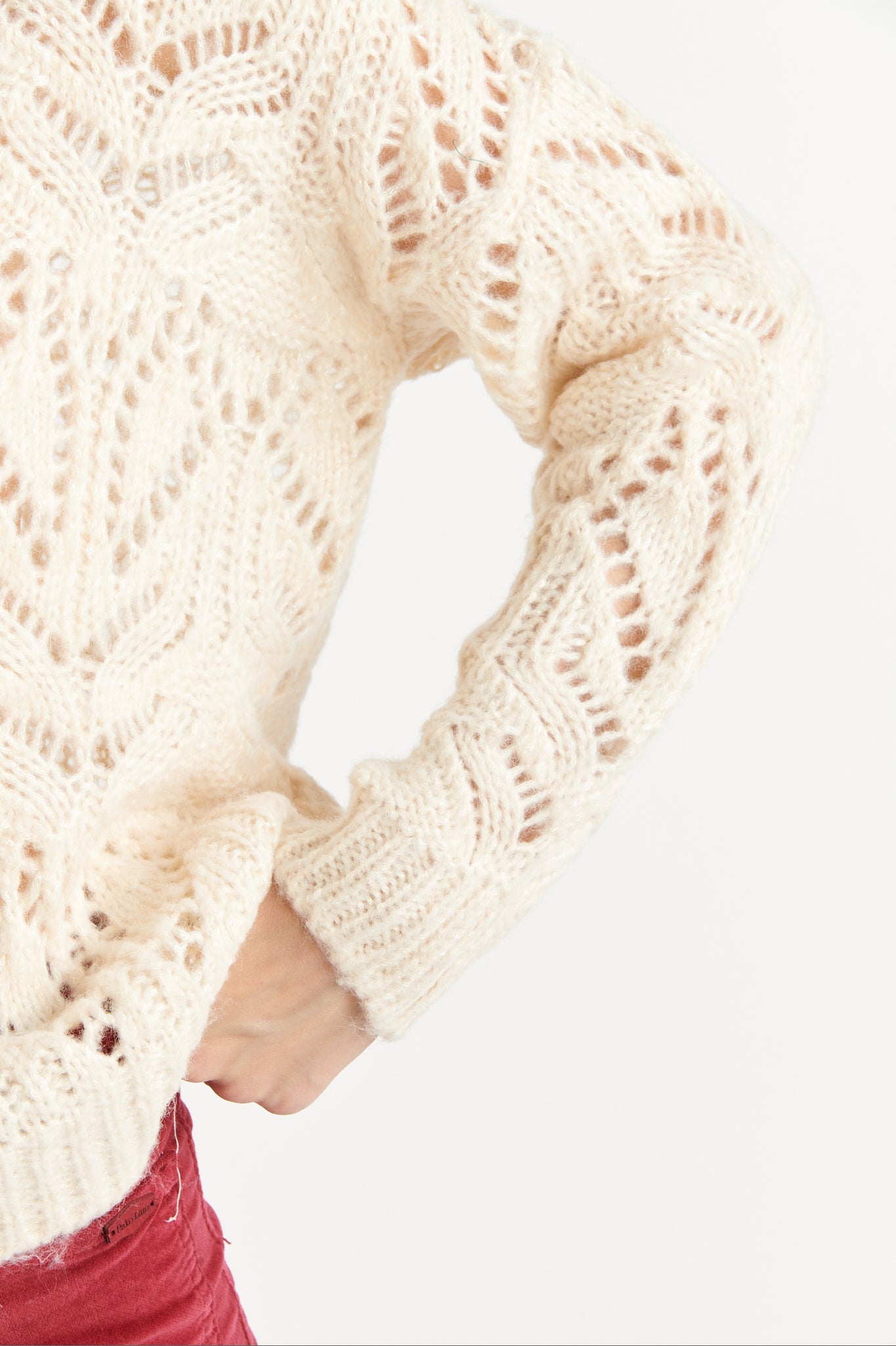 GILET AJOURÉ NACRÉ BERTHE NATUREL