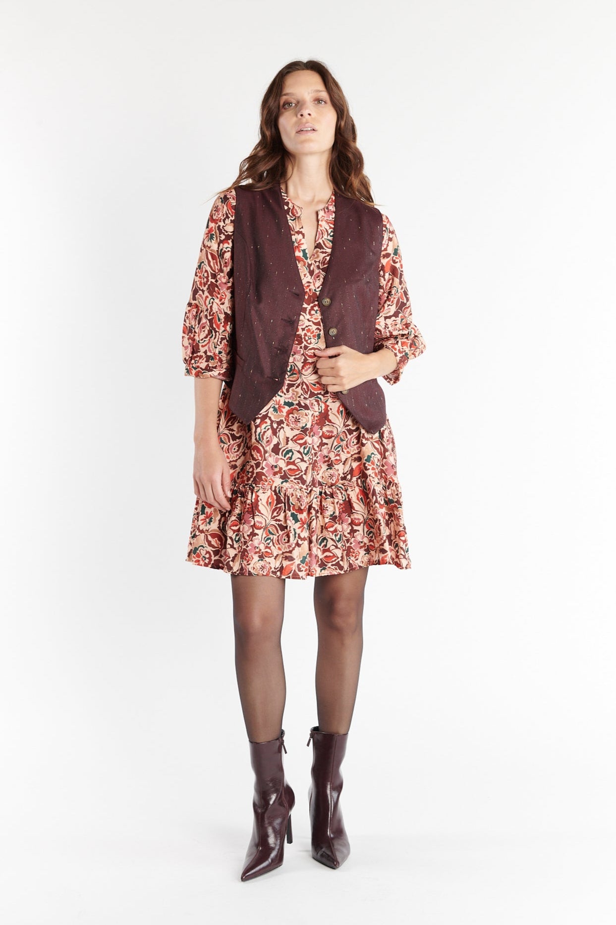 GILET BARMAN DAVID LUREX BORDEAUX
