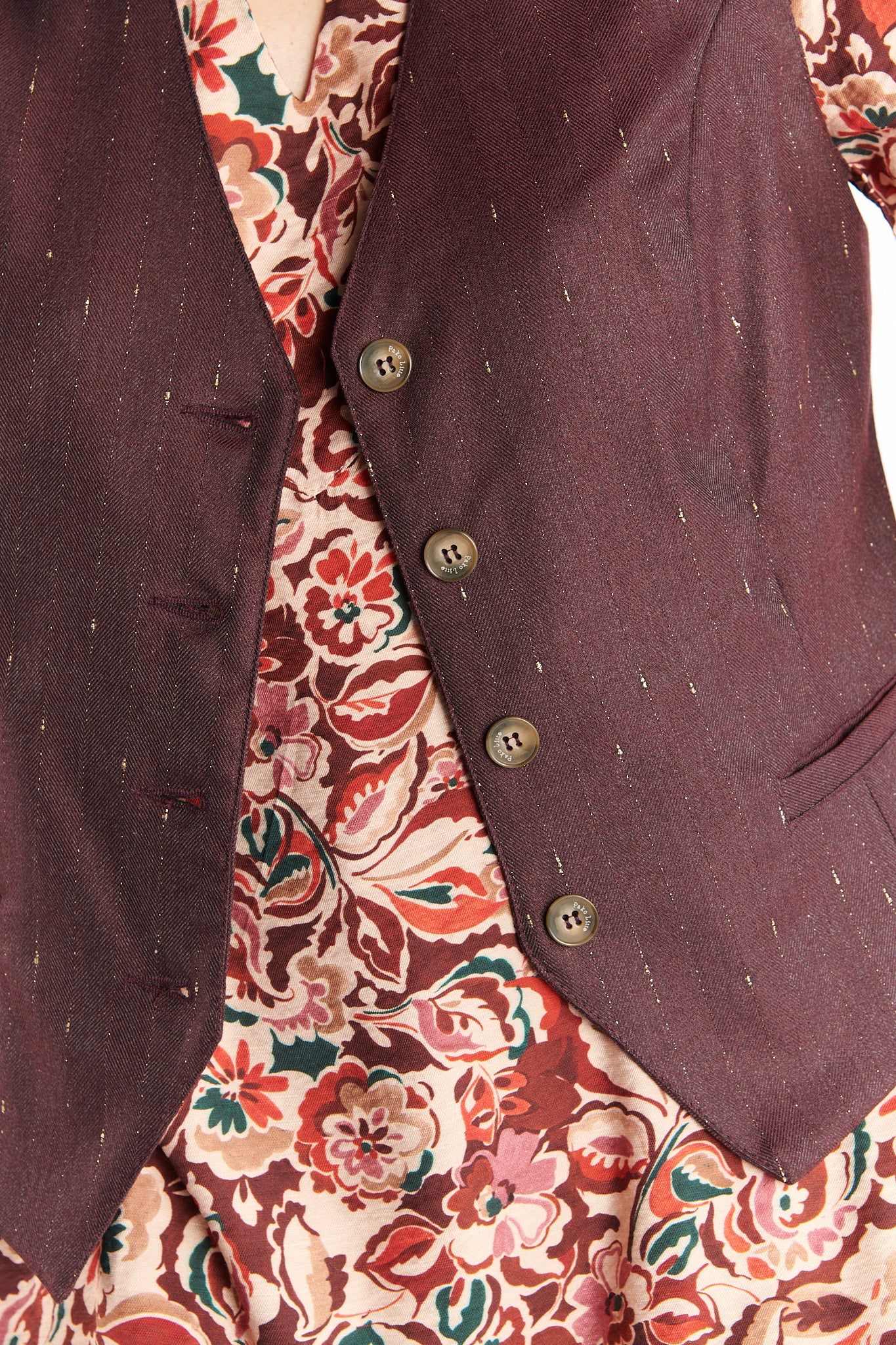 GILET BARMAN DAVID LUREX BORDEAUX