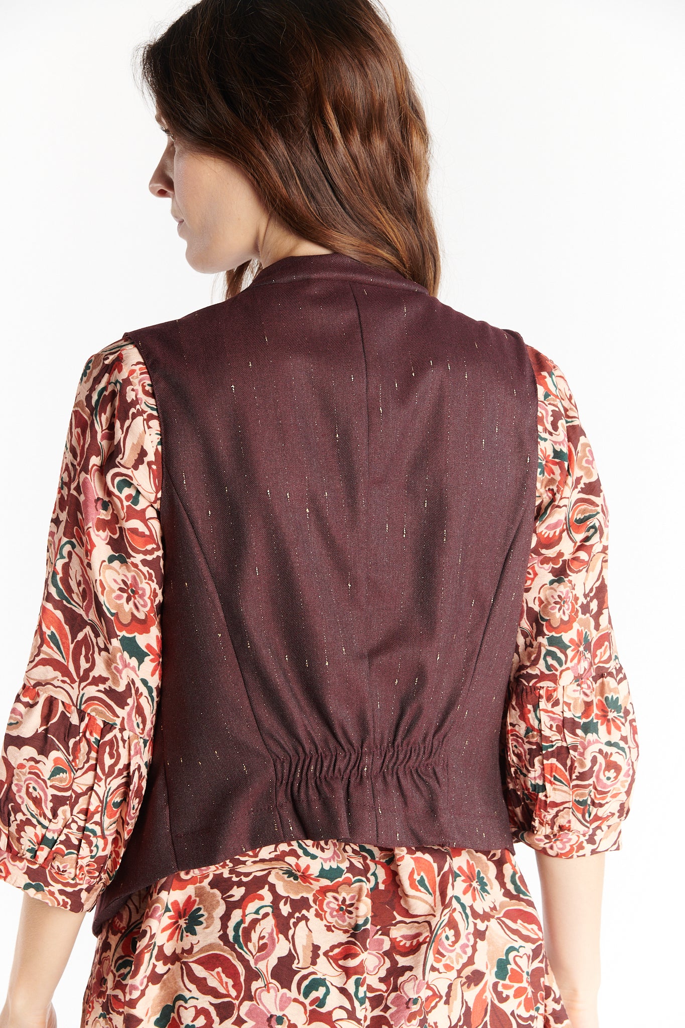 GILET BARMAN DAVID LUREX BORDEAUX