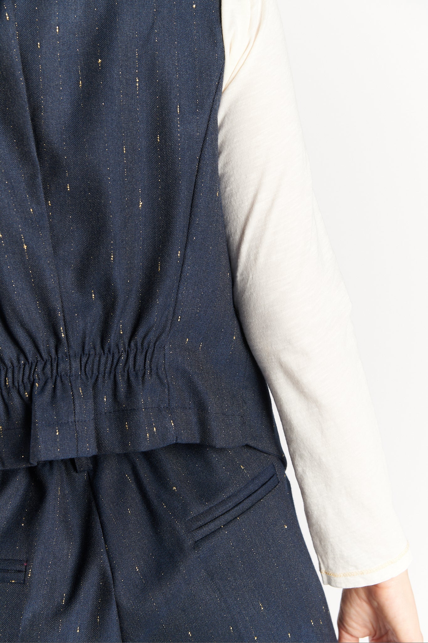 GILET BARMAN DAVID LUREX DENIM